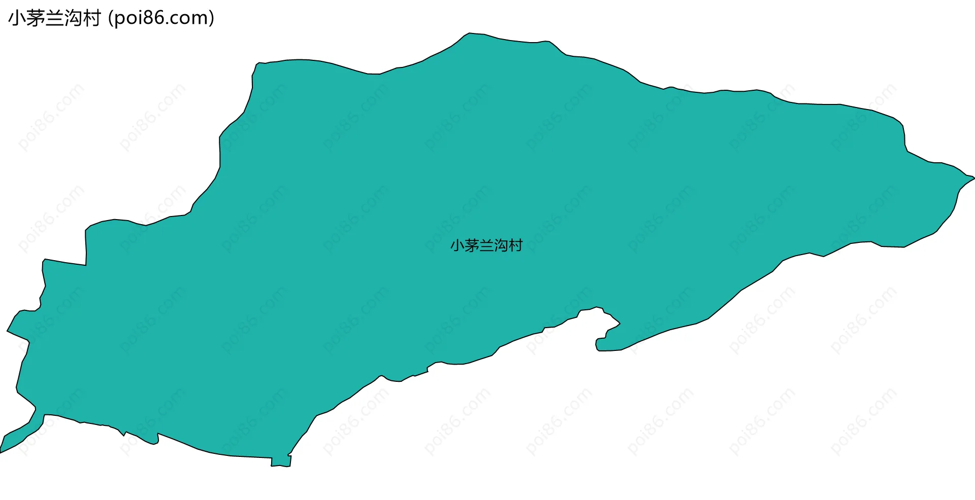 小茅兰沟村边界地图