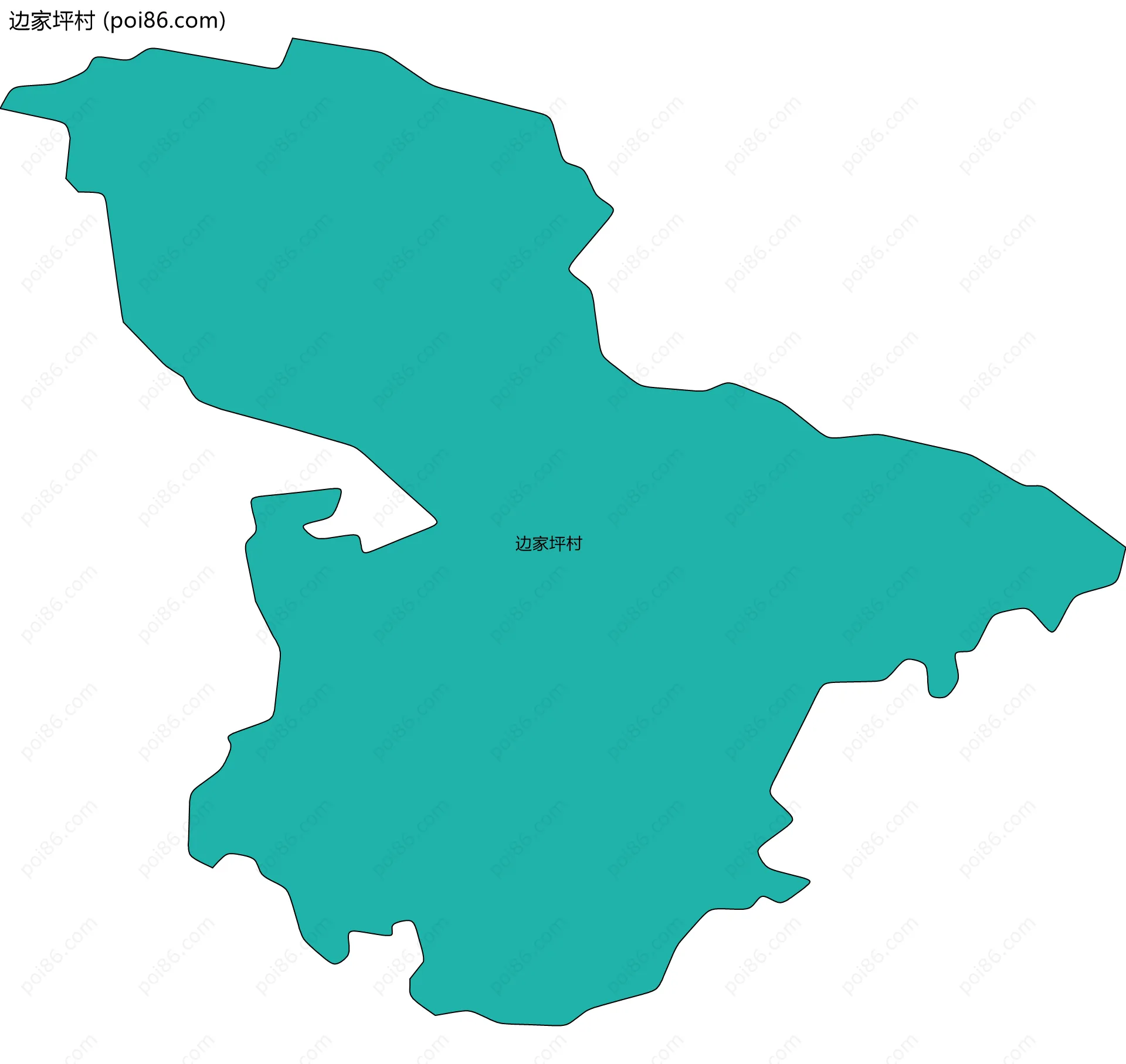 边家坪村边界地图