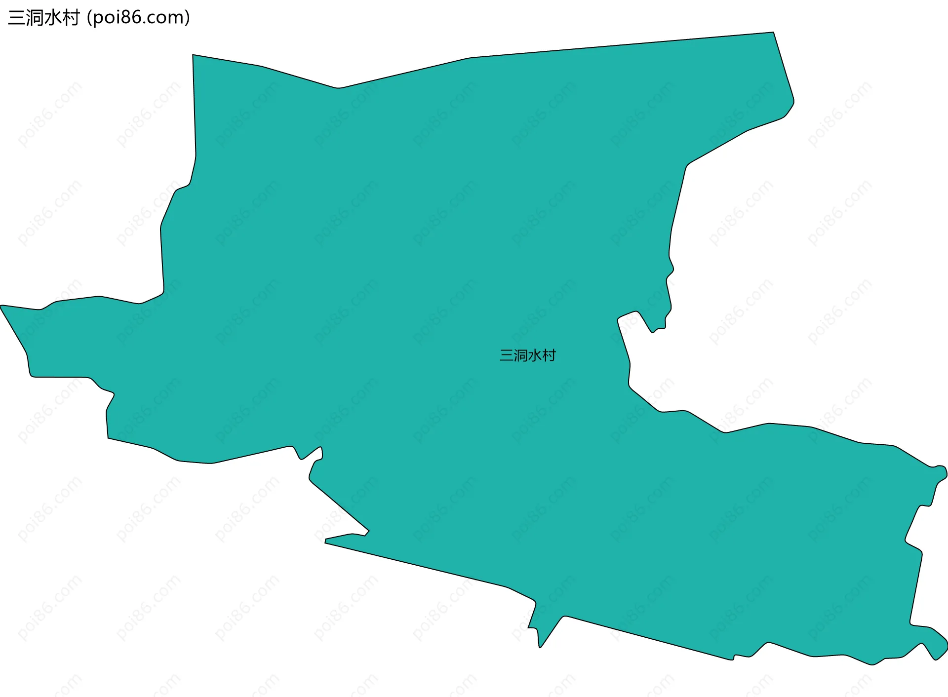 三洞水村边界地图