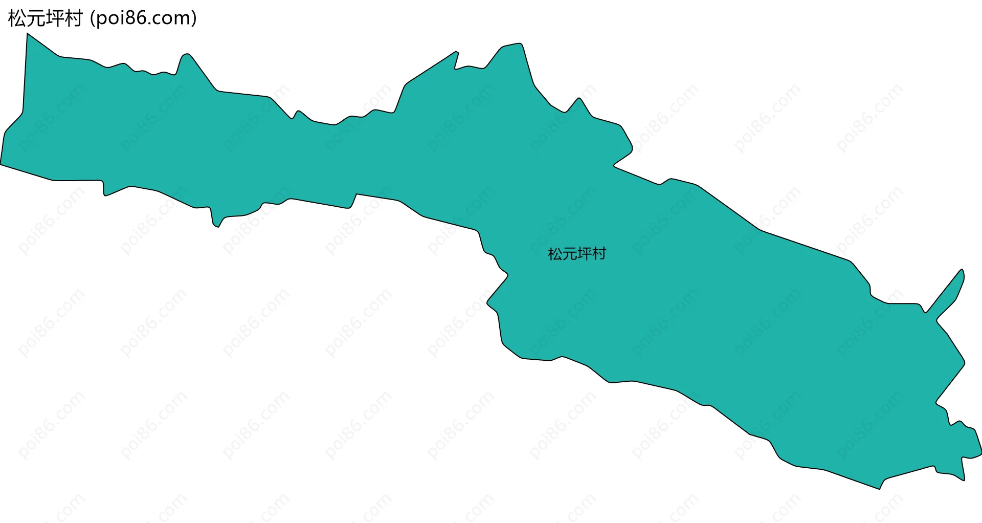 松元坪村边界地图