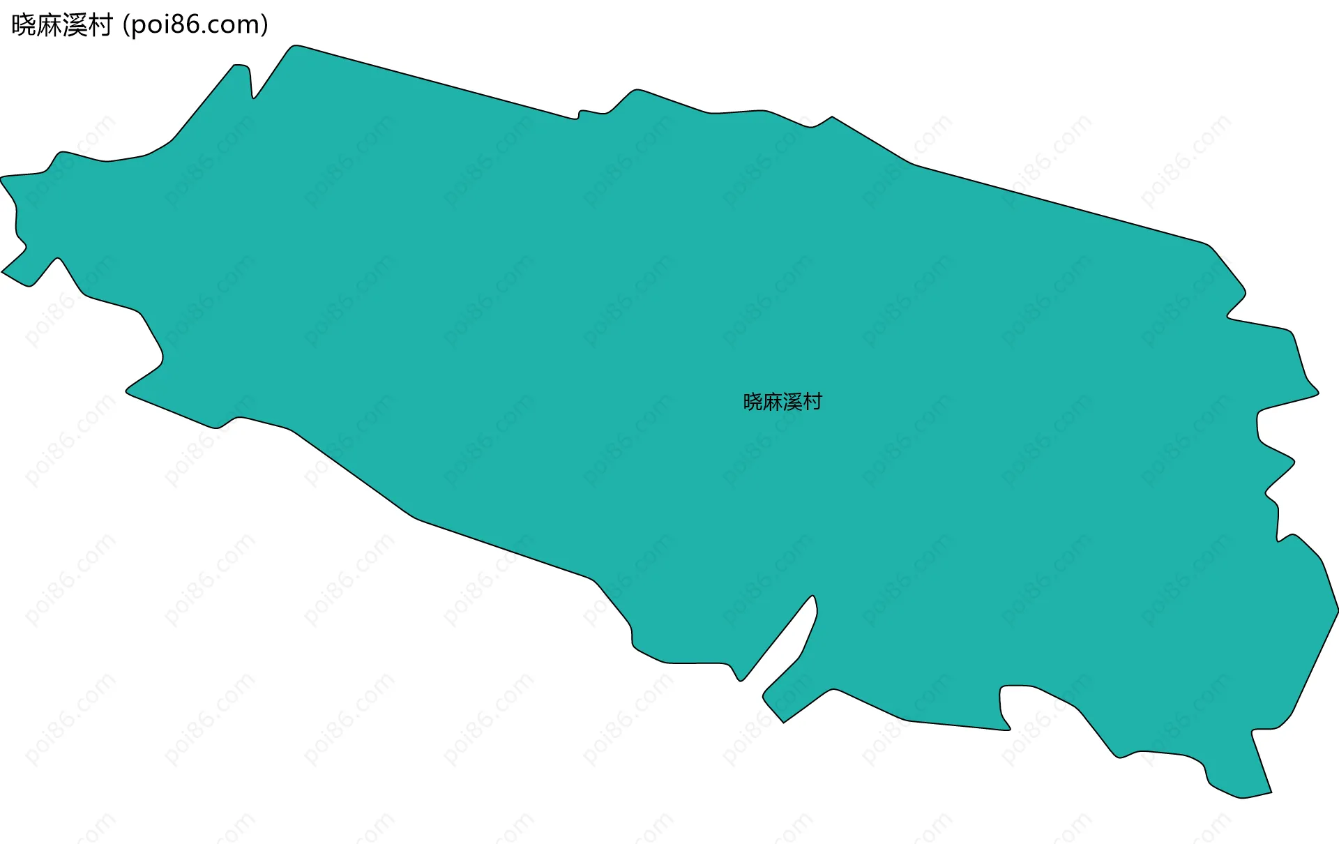 晓麻溪村边界地图