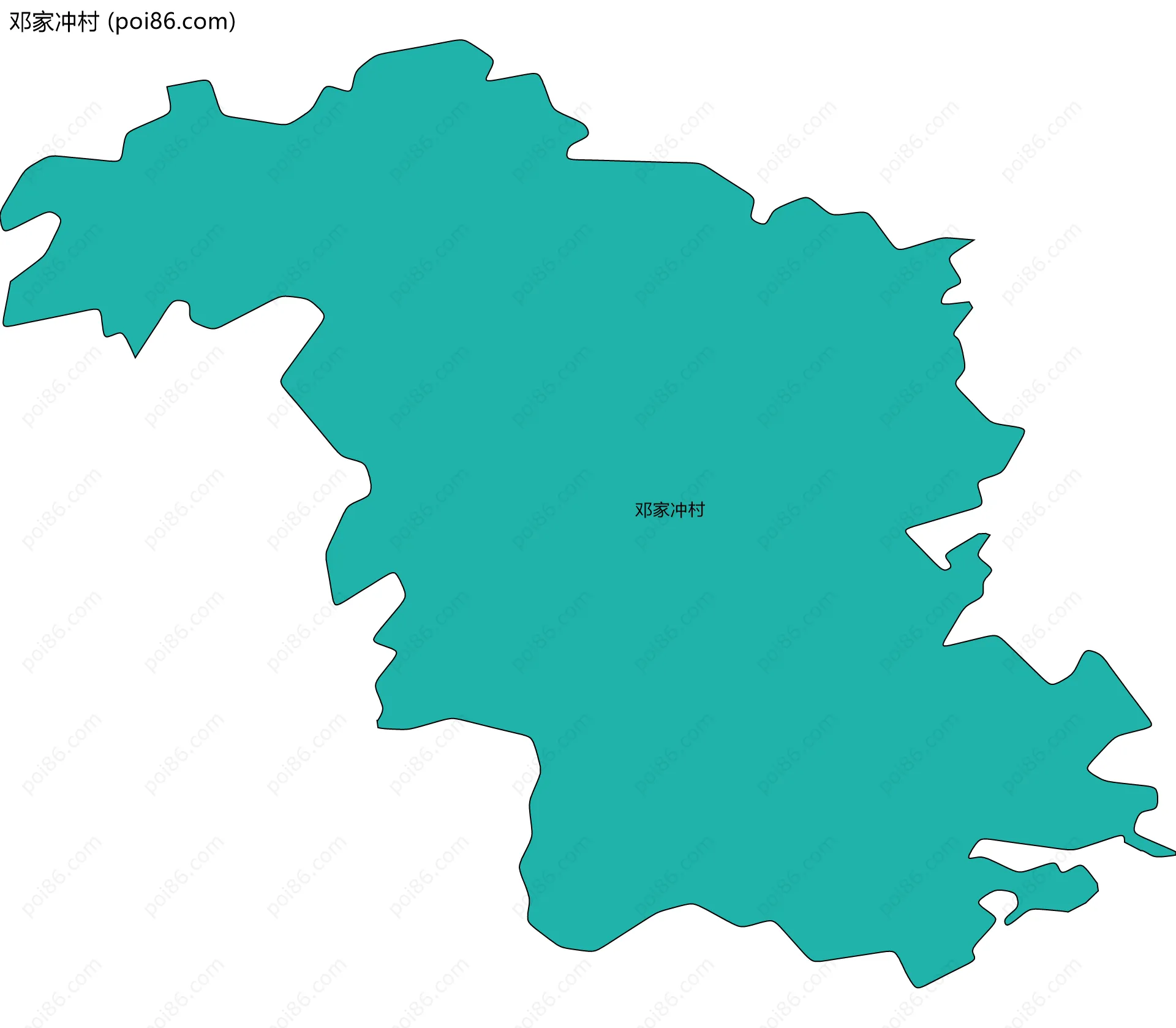 邓家冲村边界地图