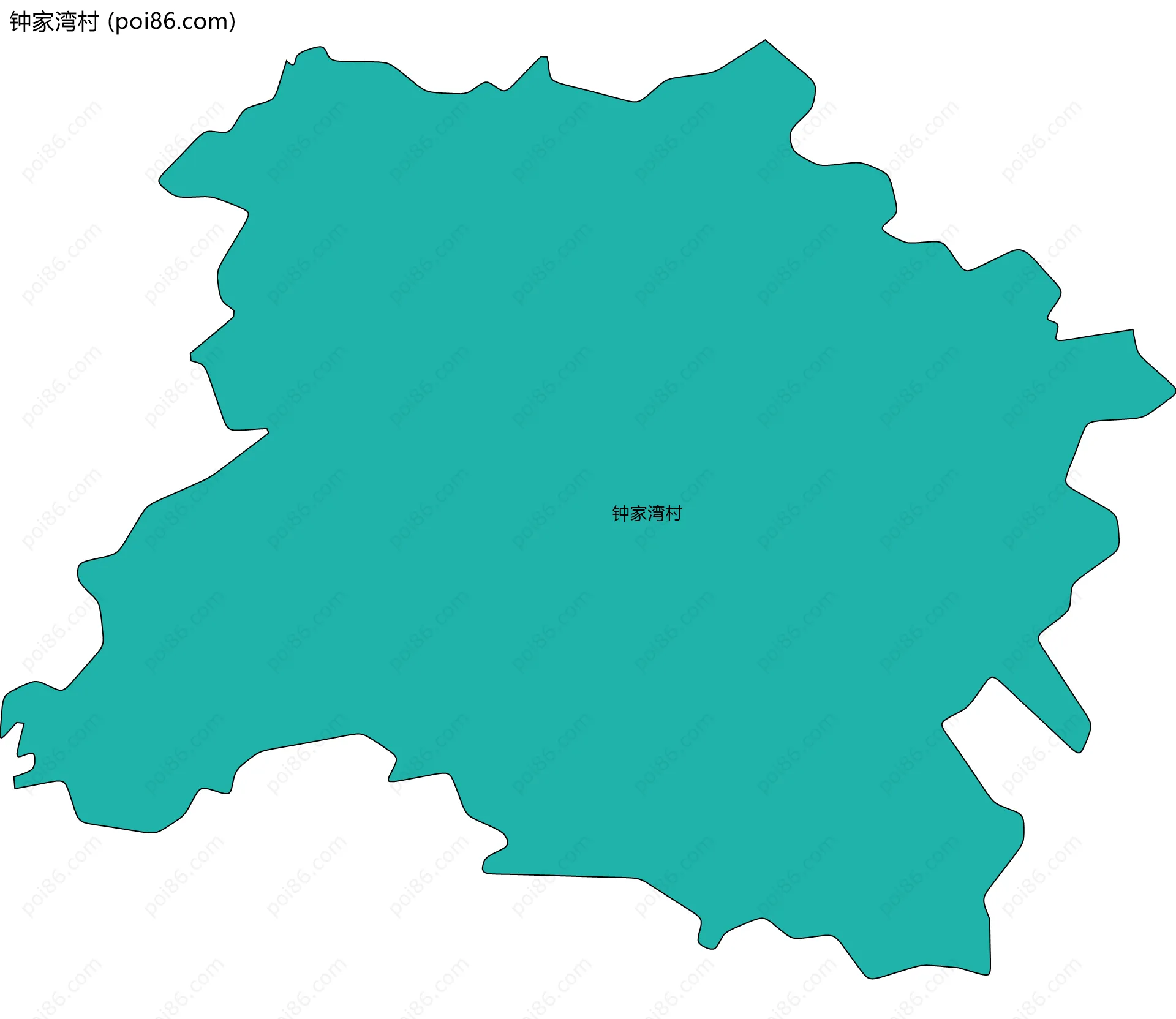 钟家湾村边界地图