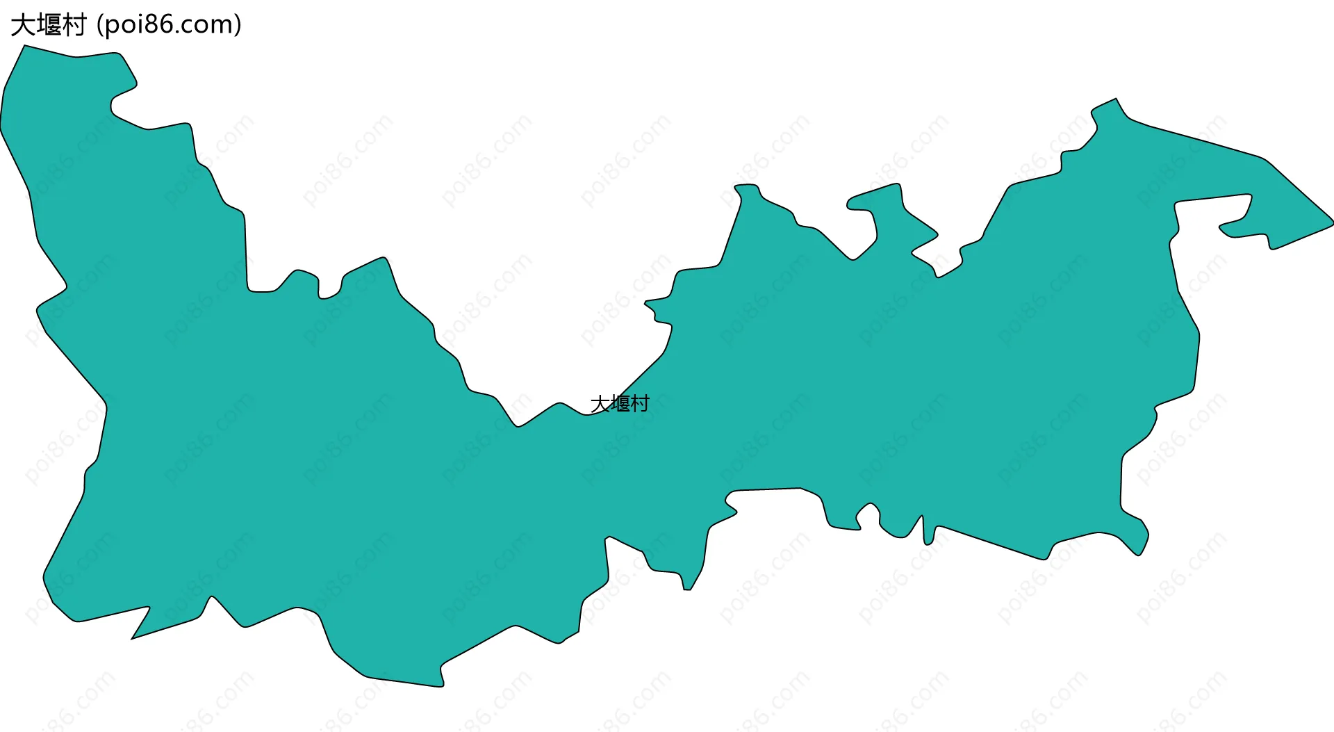 大堰村边界地图