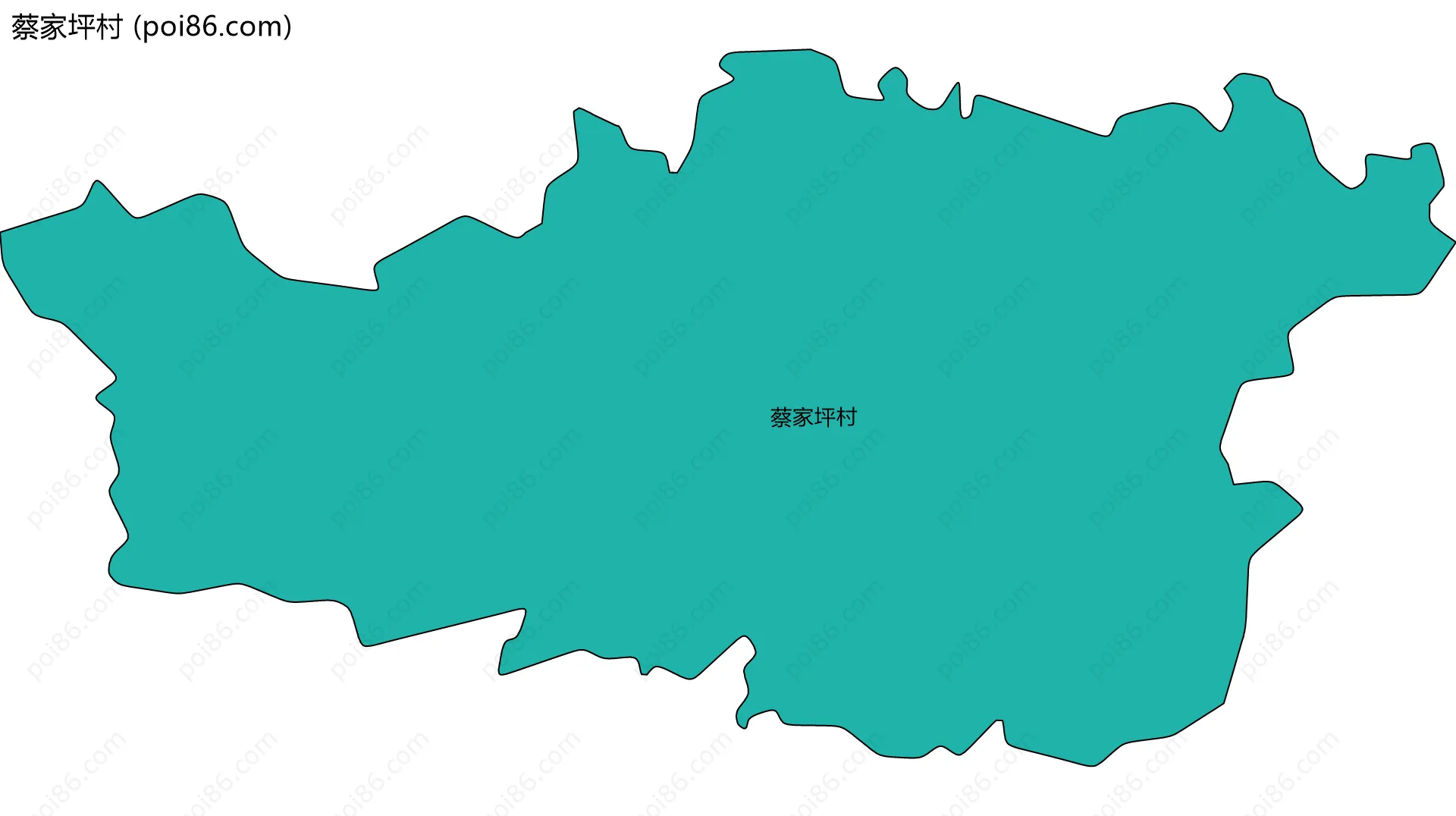 蔡家坪村边界地图