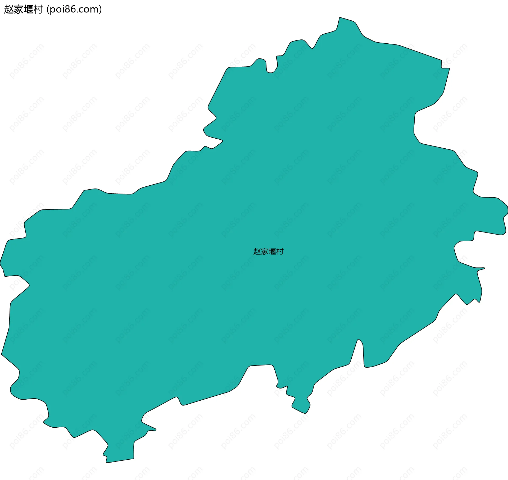 赵家堰村边界地图