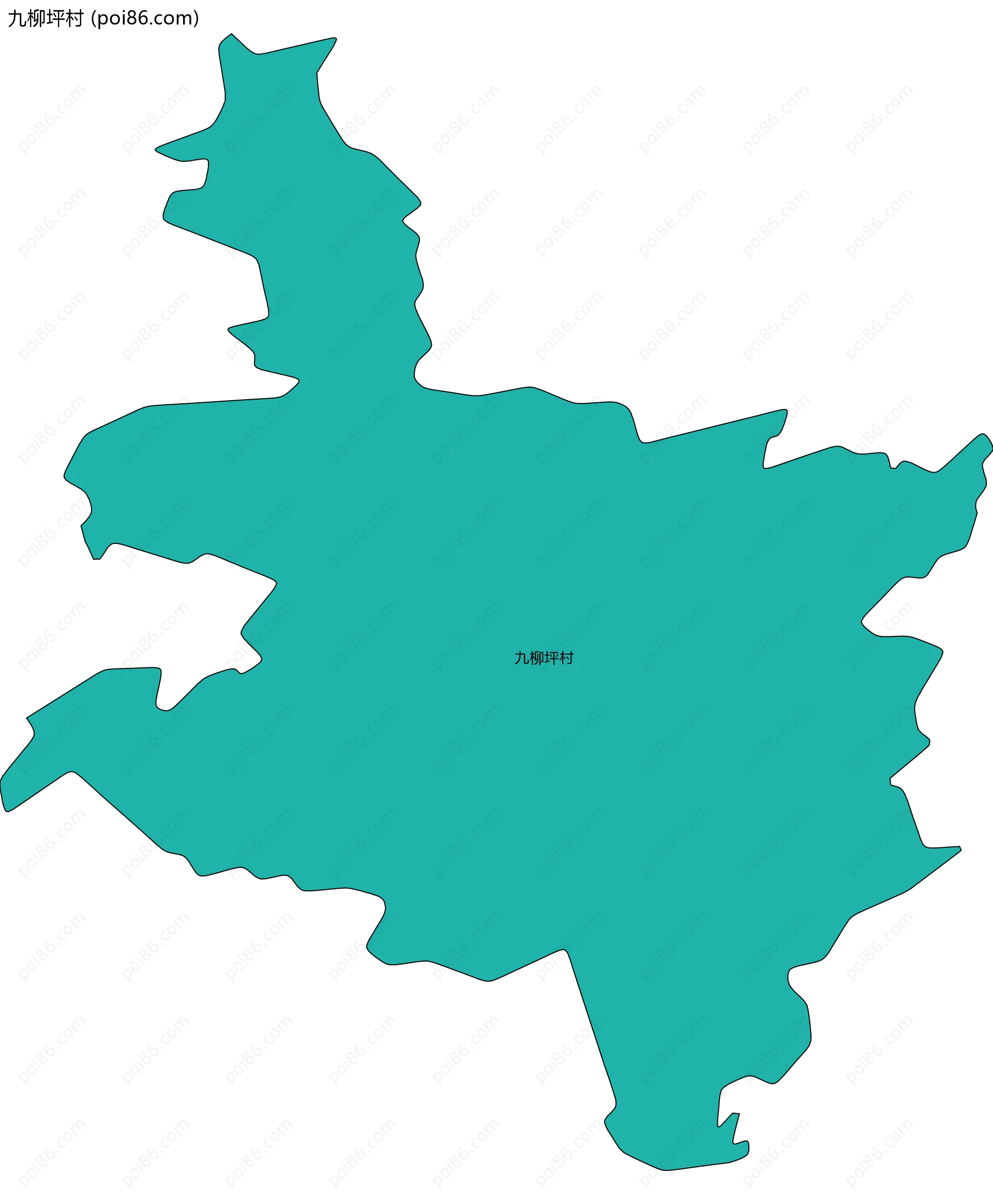 九柳坪村边界地图