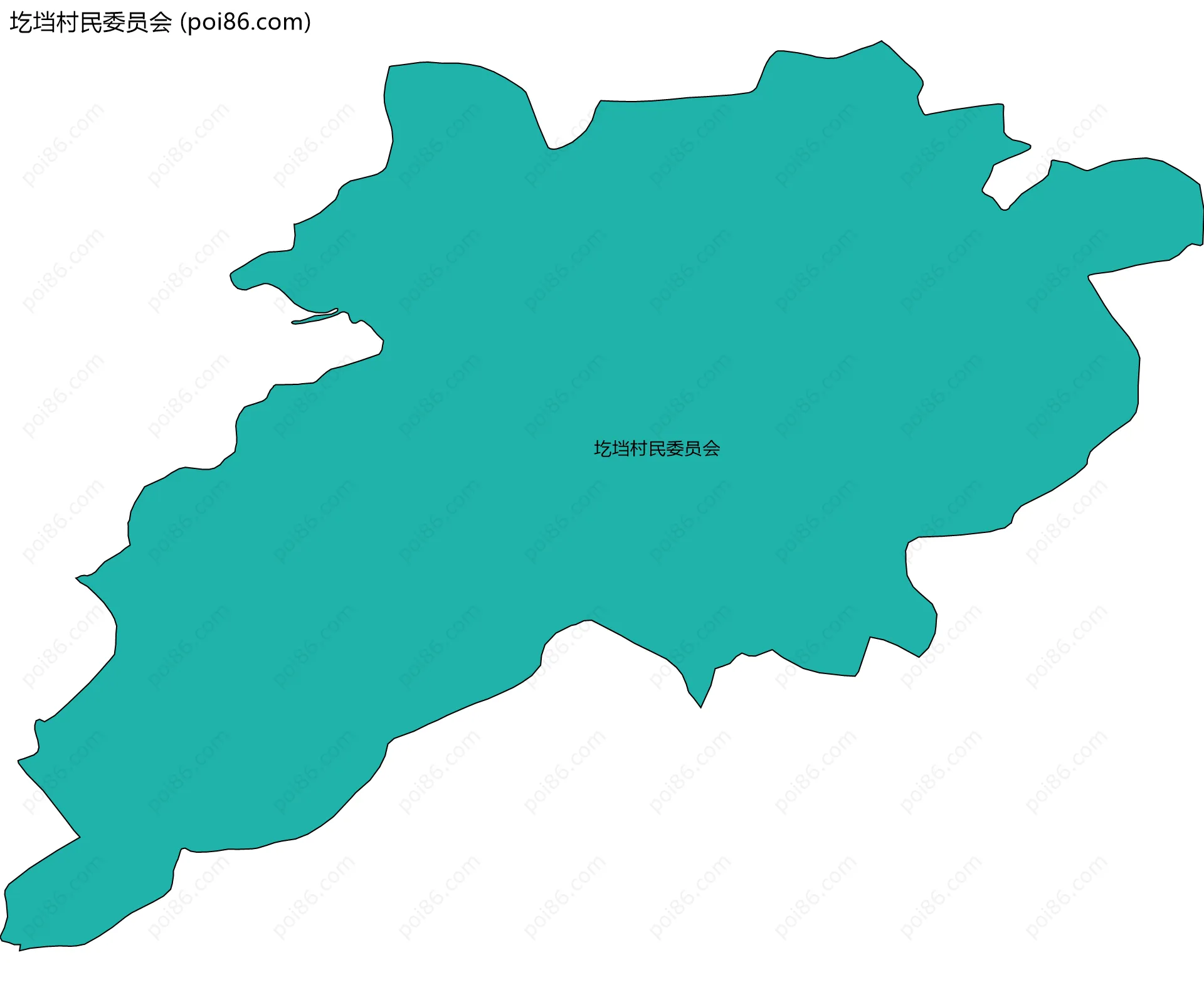 圪垱村民委员会边界地图