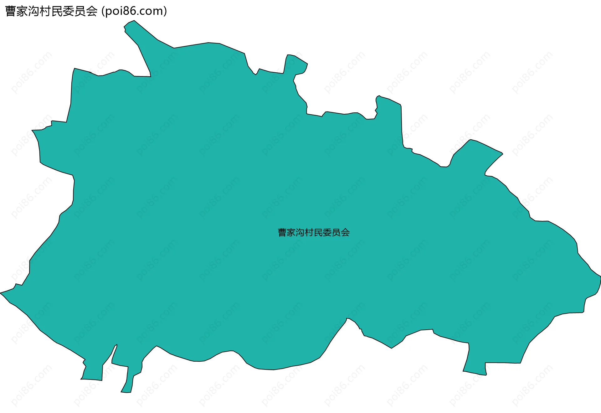 曹家沟村民委员会边界地图