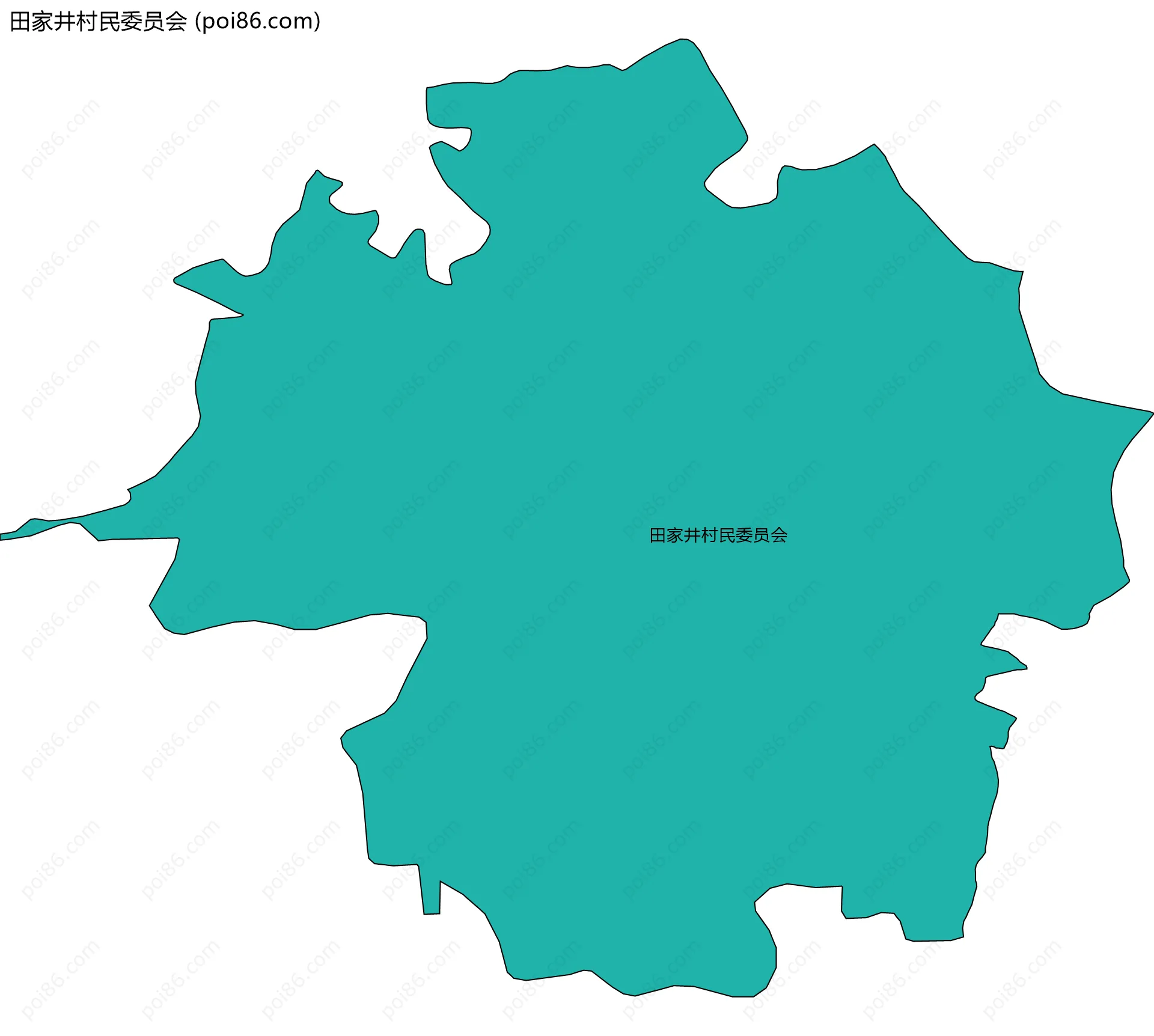 田家井村民委员会边界地图