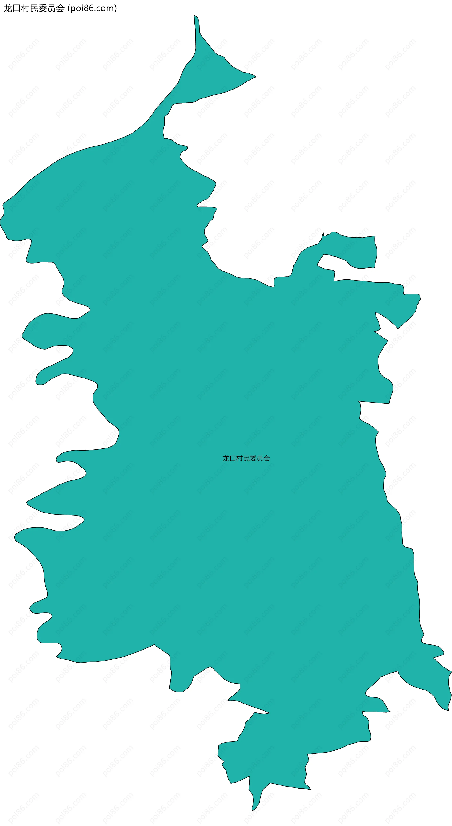 龙口村民委员会边界地图