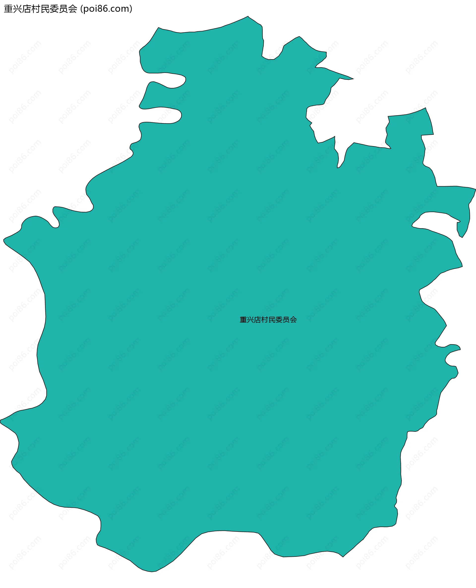 重兴店村民委员会边界地图