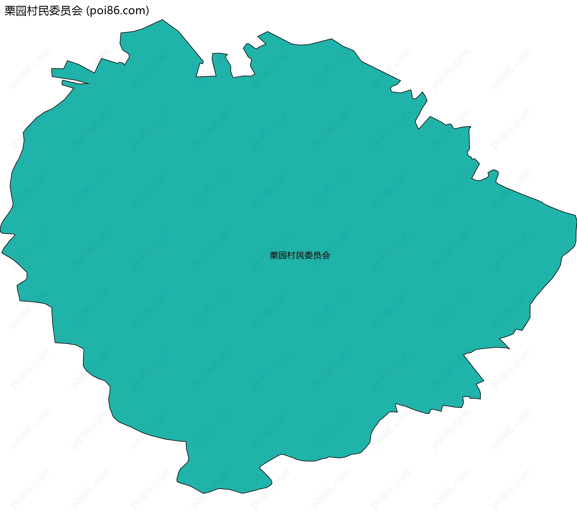 栗园村民委员会边界地图