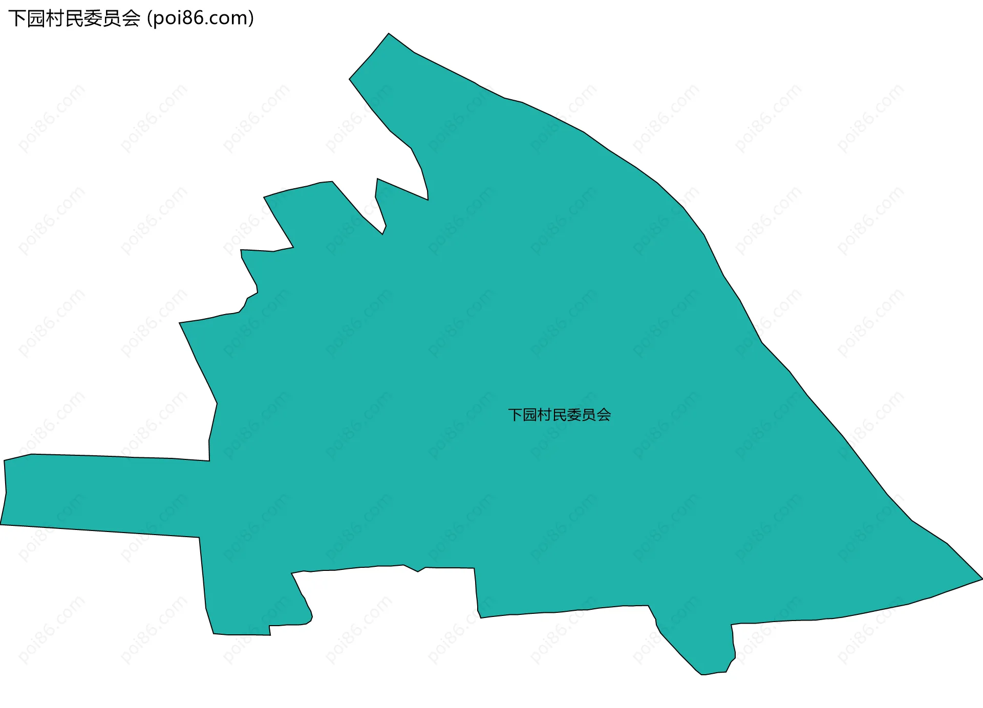 下园村民委员会边界地图