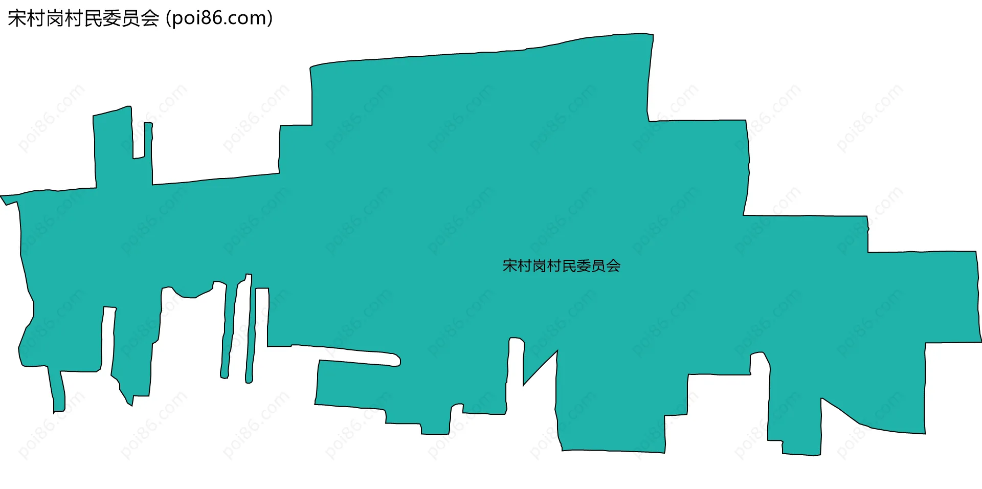 宋村岗村民委员会边界地图