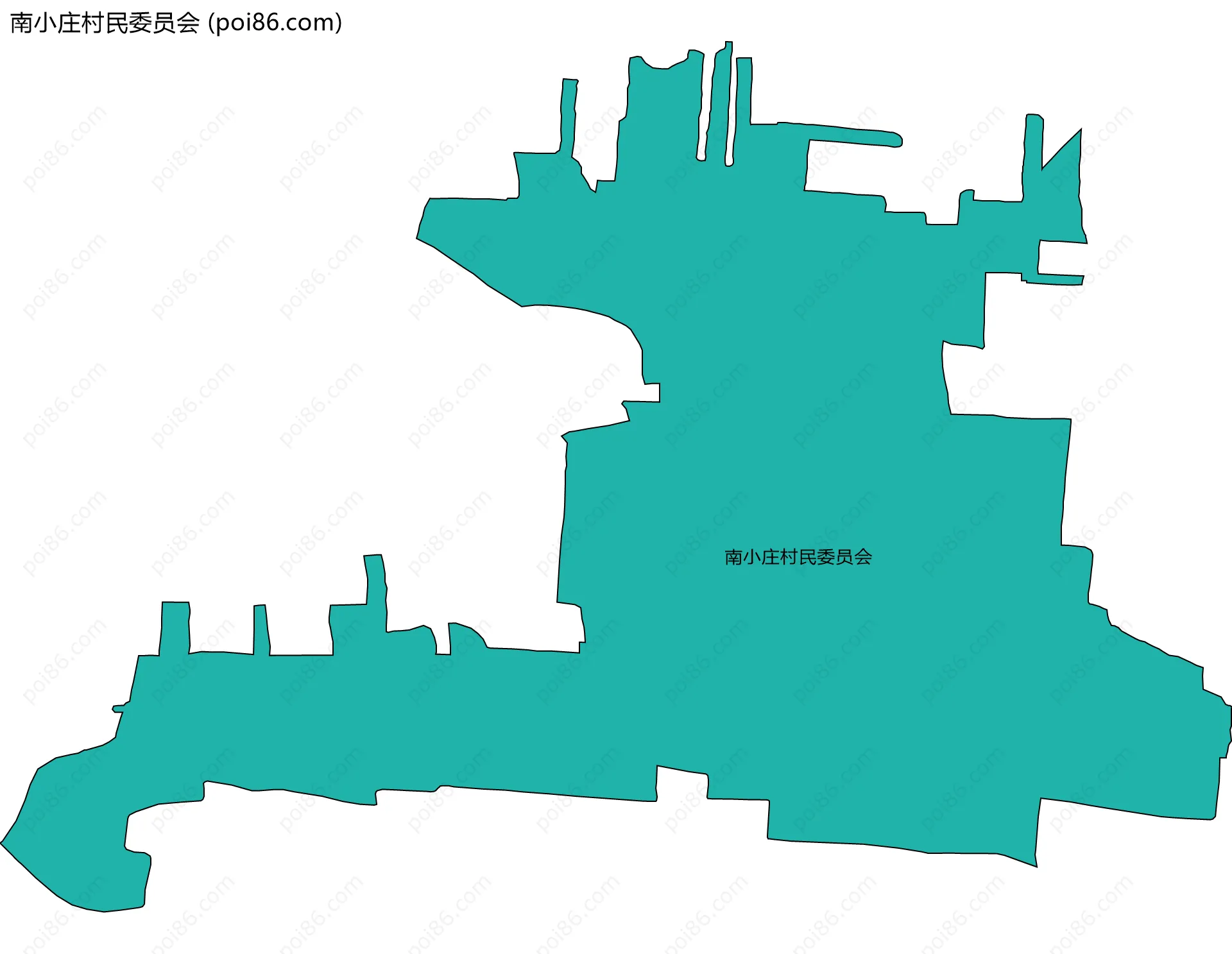 南小庄村民委员会边界地图
