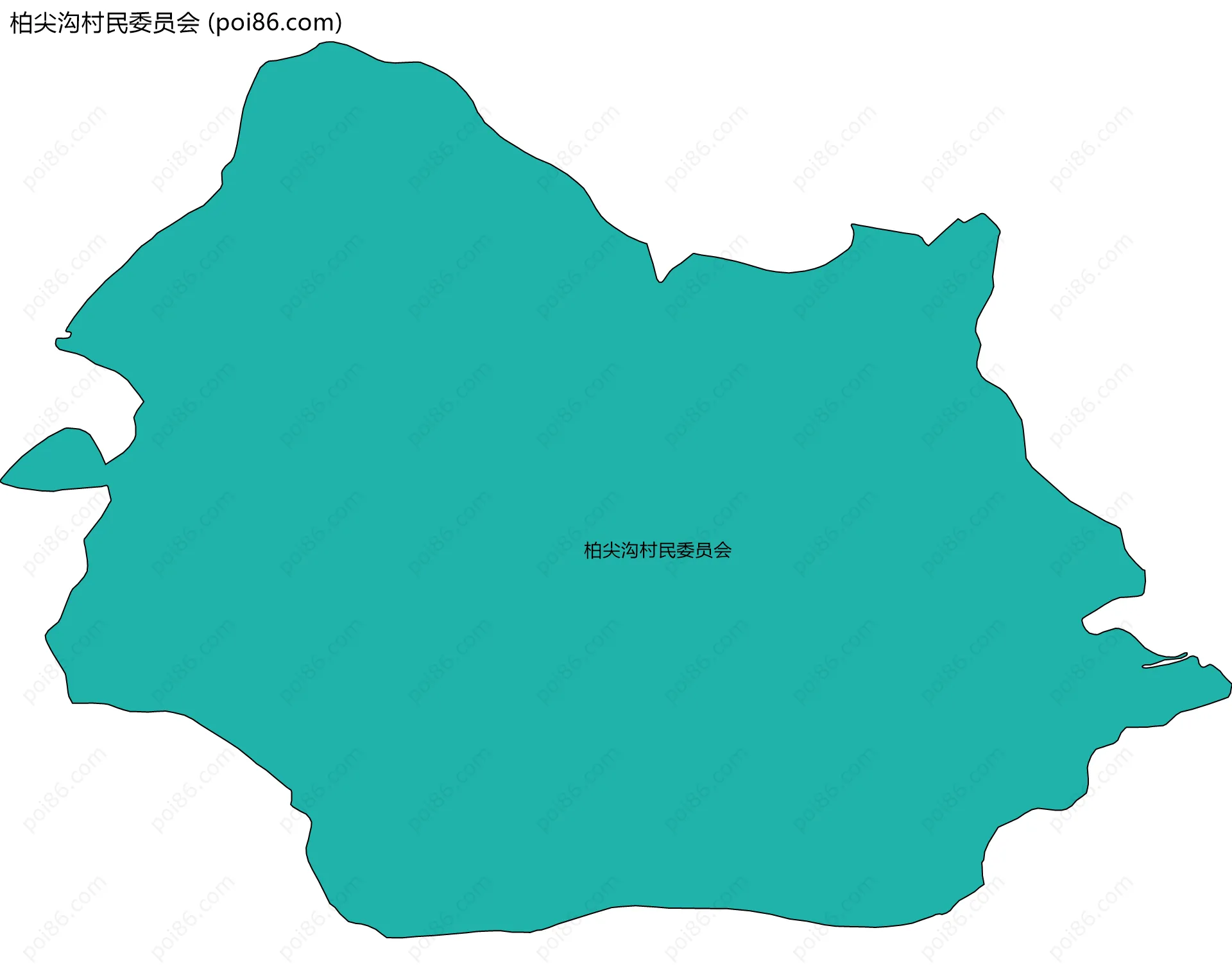 柏尖沟村民委员会边界地图