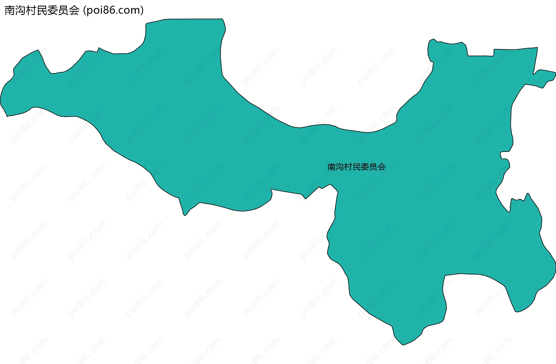 南沟村民委员会边界地图