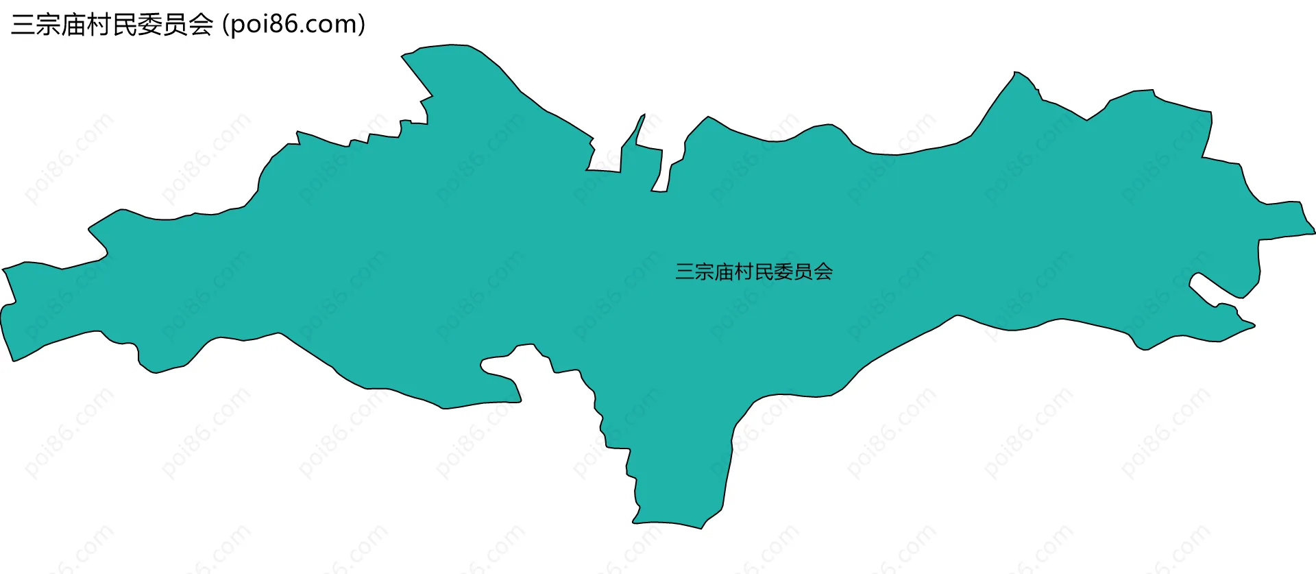 三宗庙村民委员会边界地图