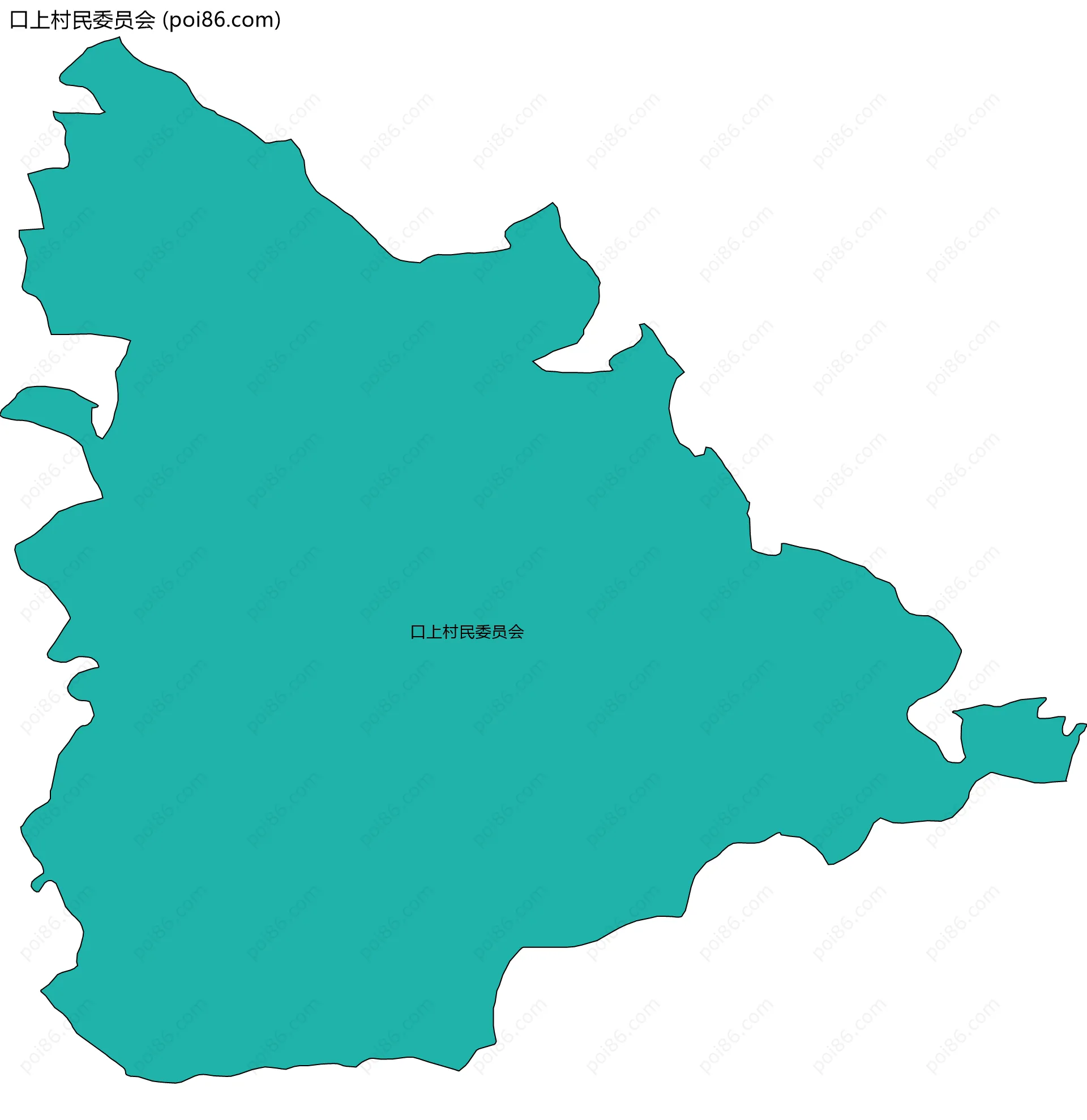 口上村民委员会边界地图