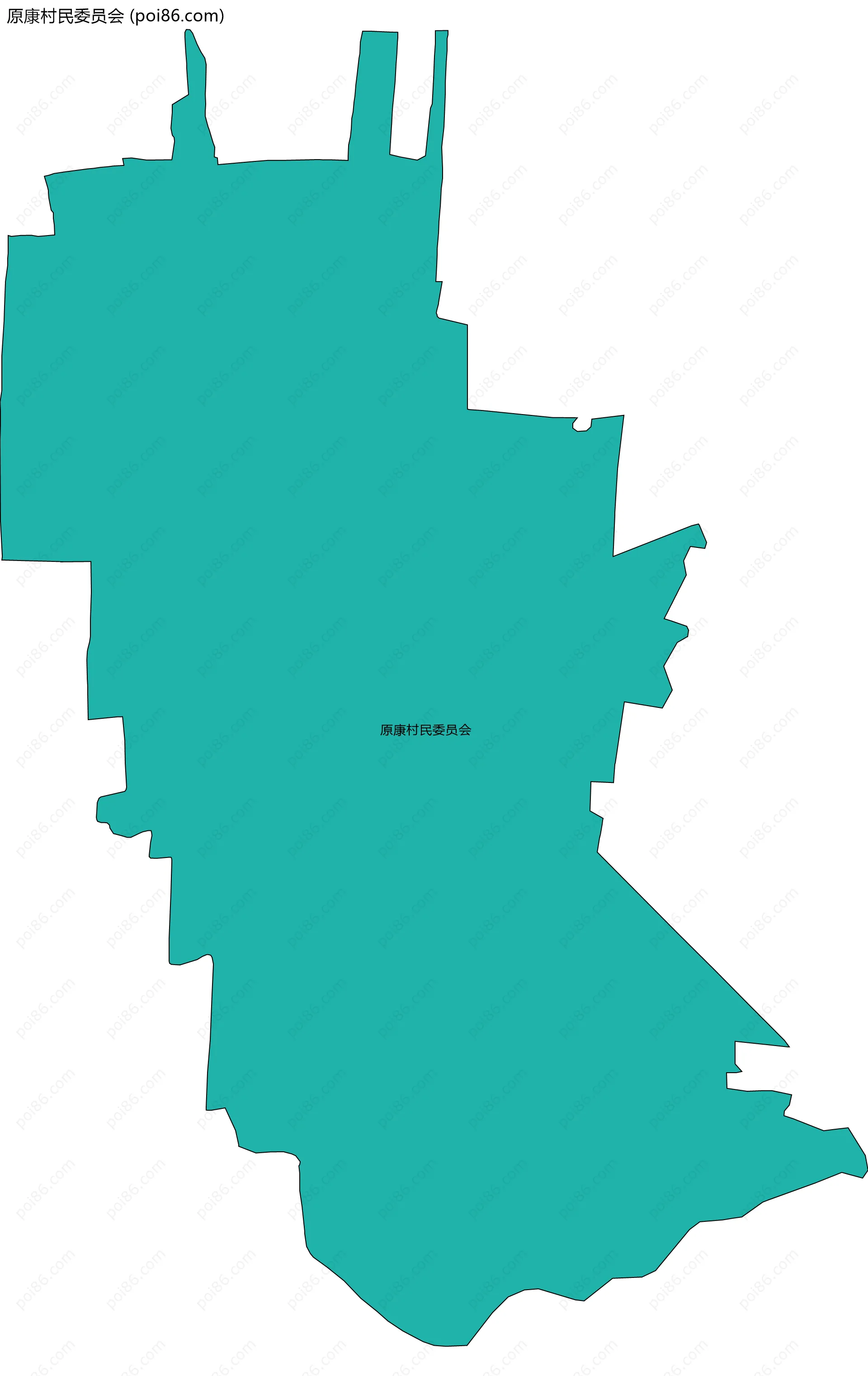 原康村民委员会边界地图