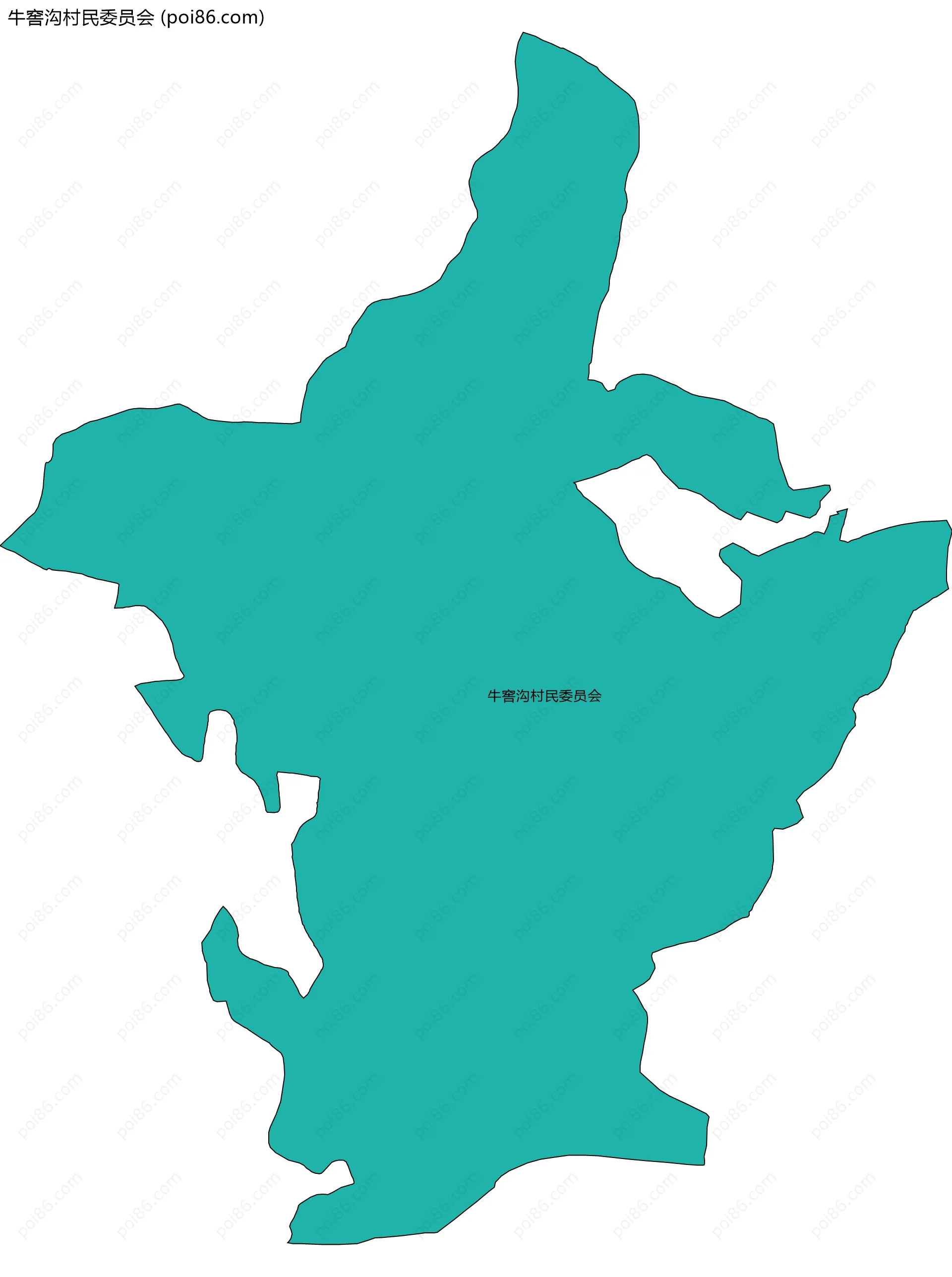 牛窖沟村民委员会边界地图