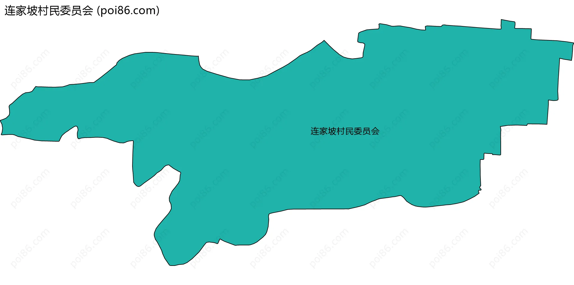 连家坡村民委员会边界地图