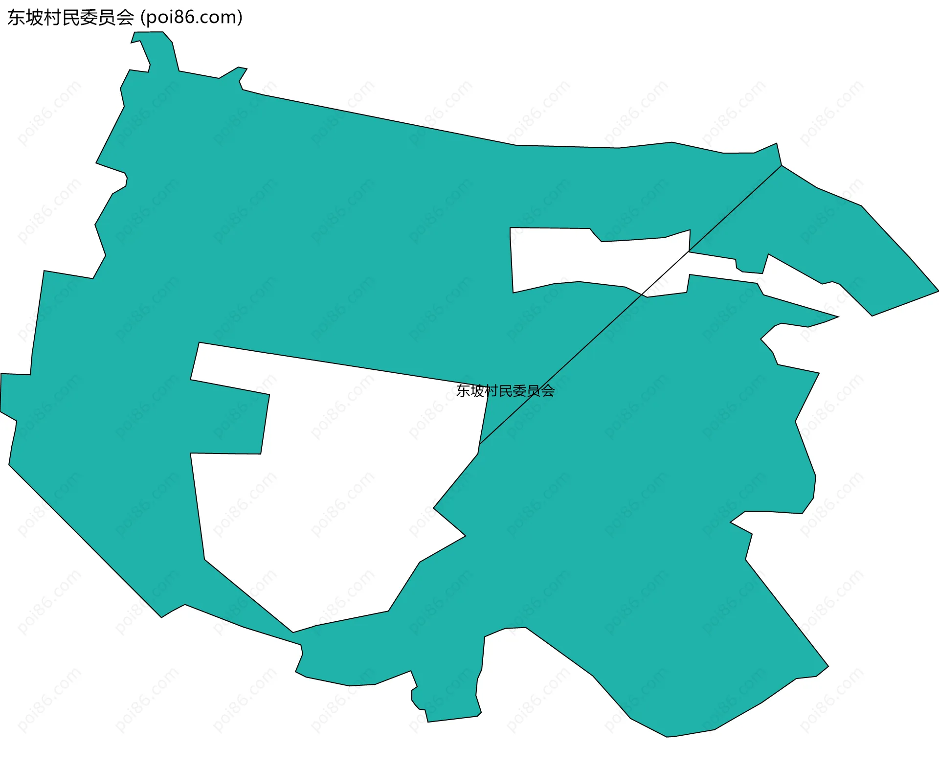 东坡村民委员会边界地图