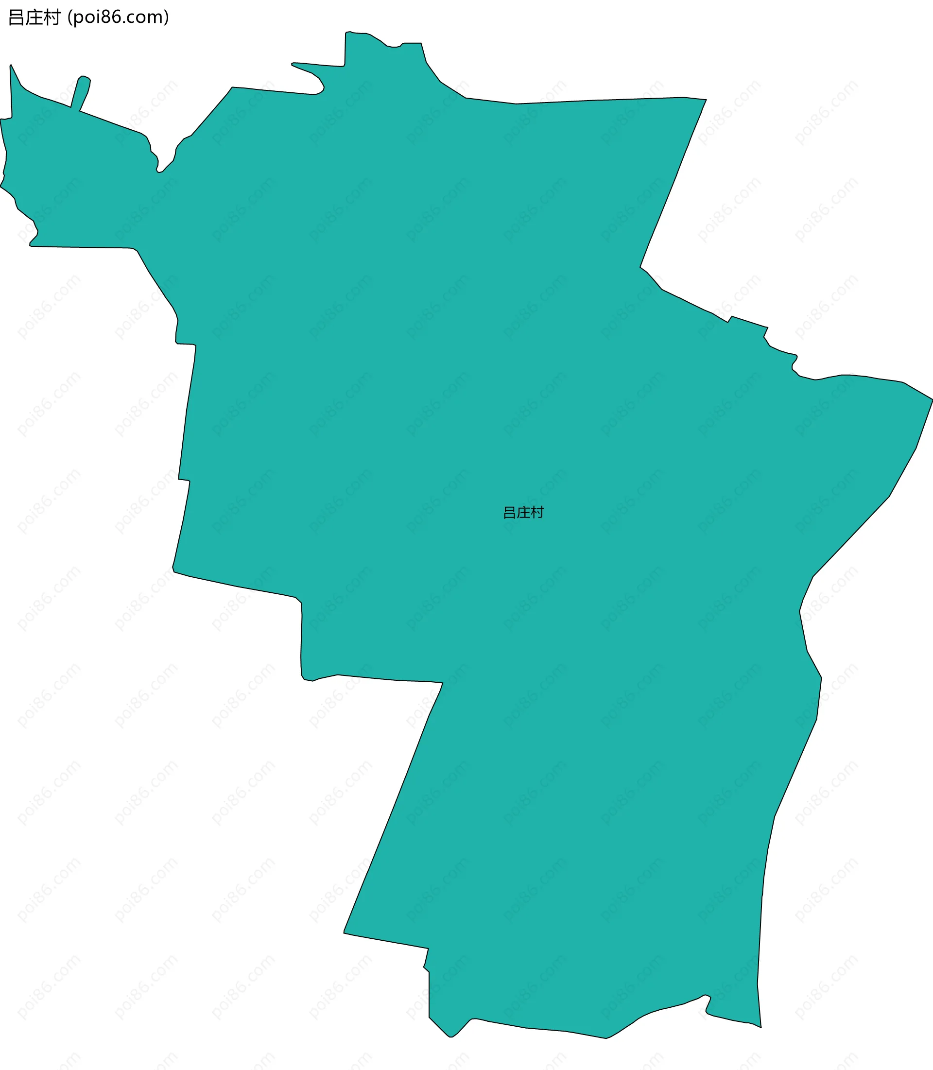 吕庄村边界地图
