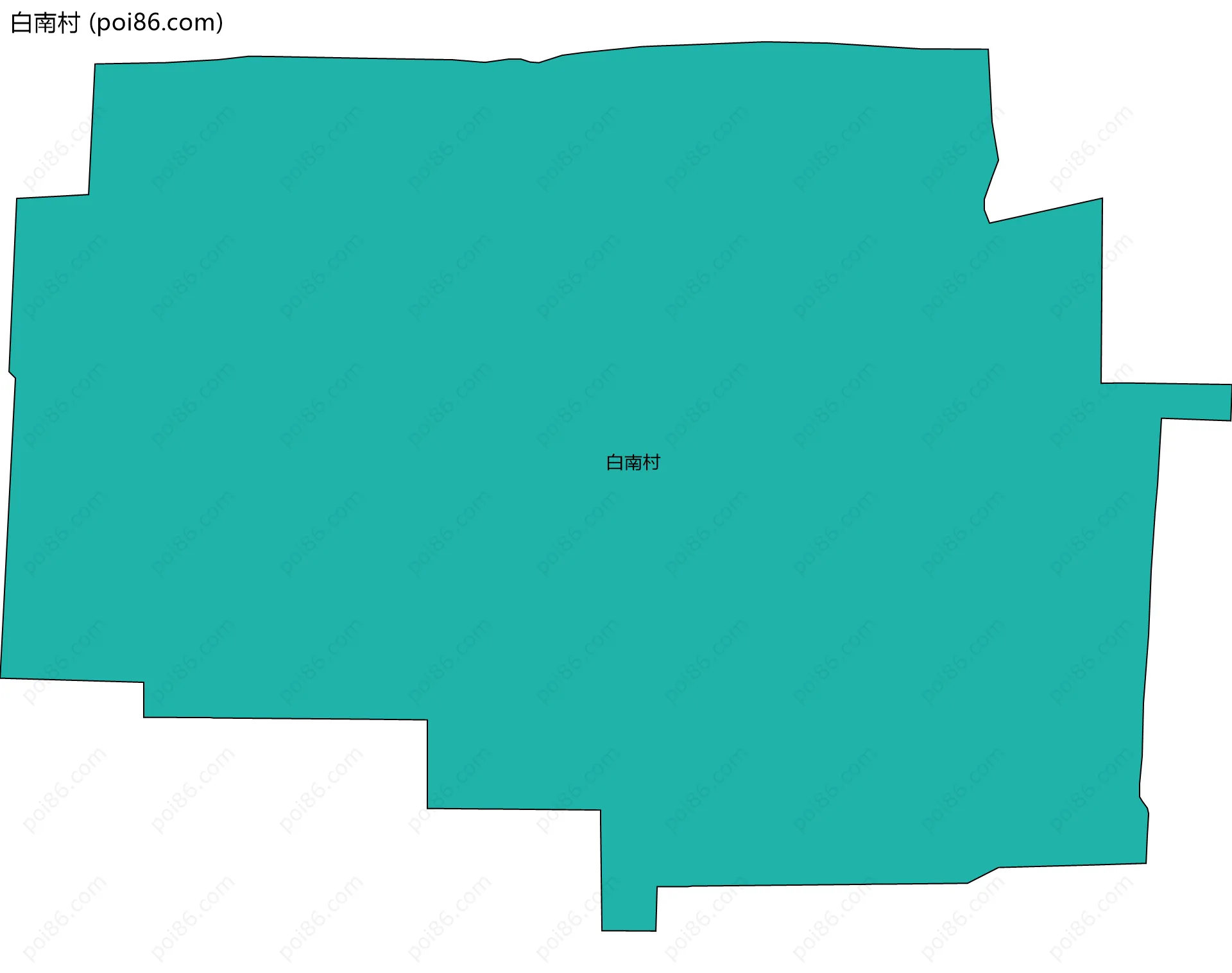 白南村边界地图