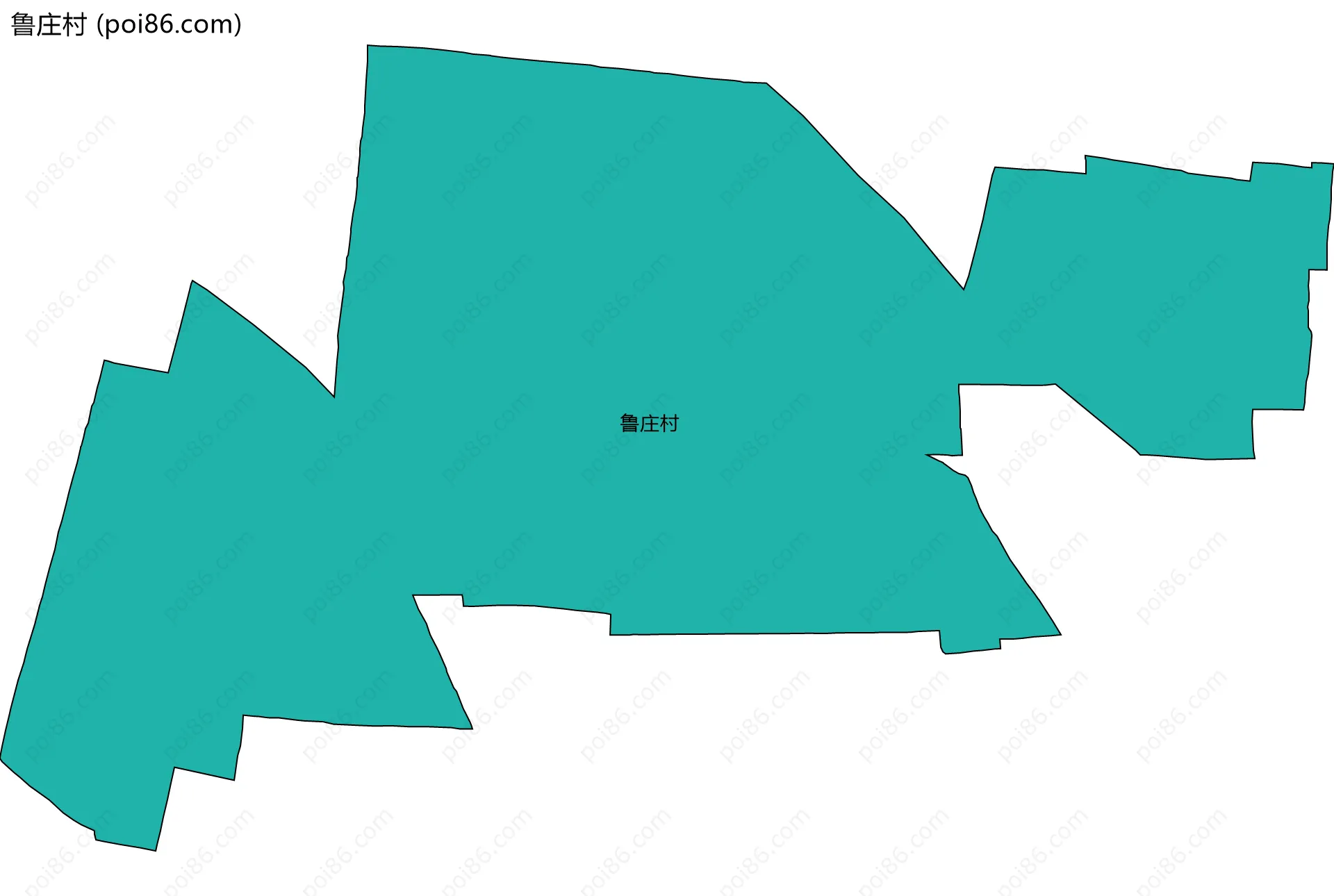 鲁庄村边界地图