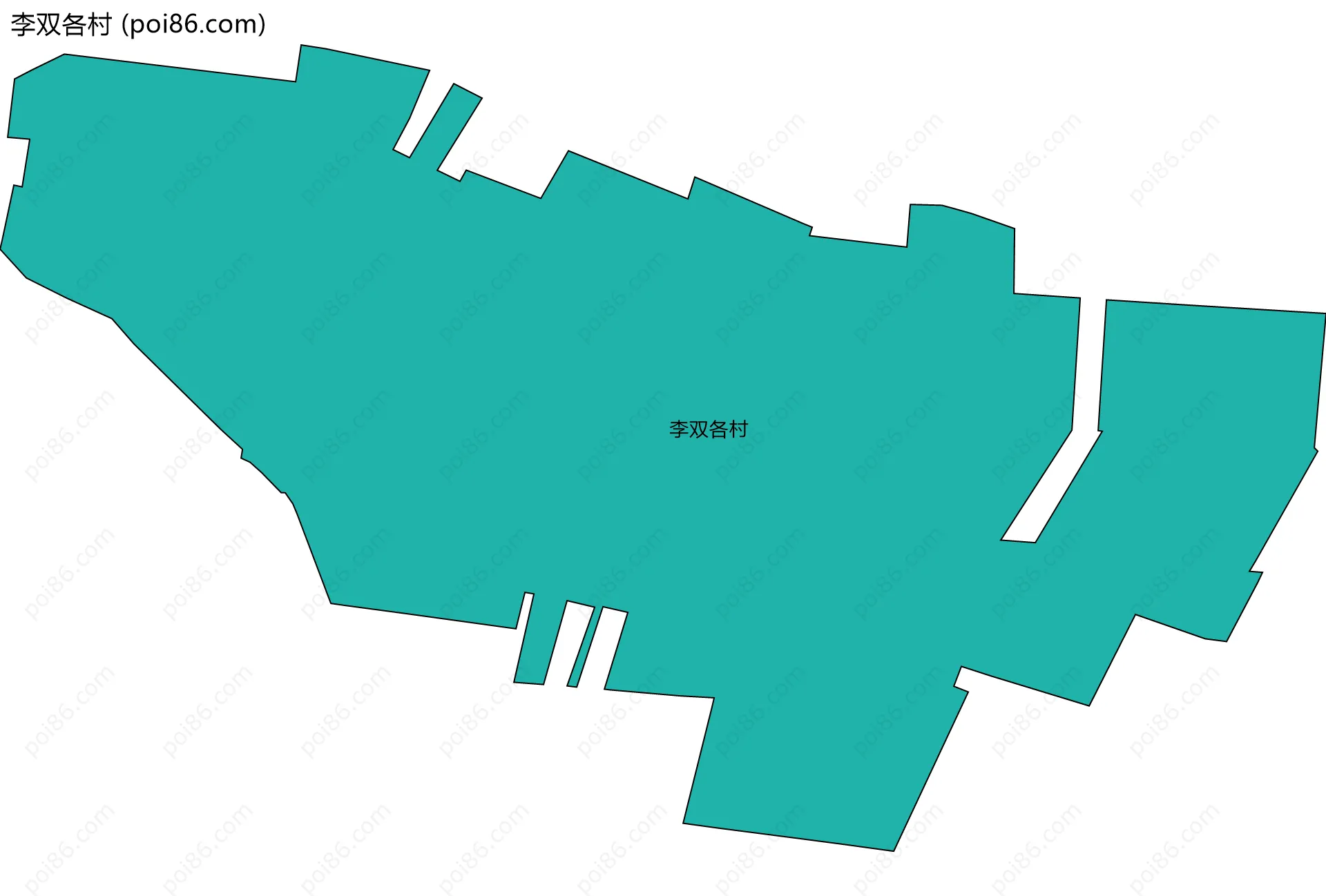 李双各村边界地图
