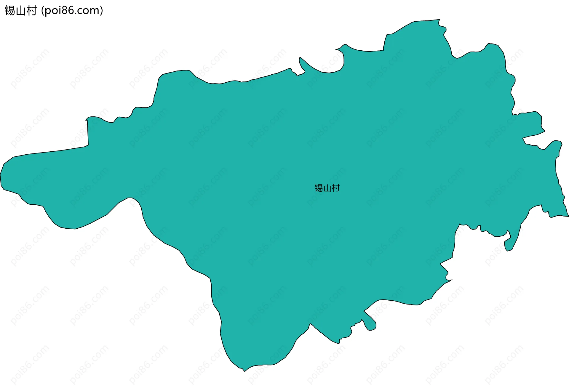 锡山村边界地图