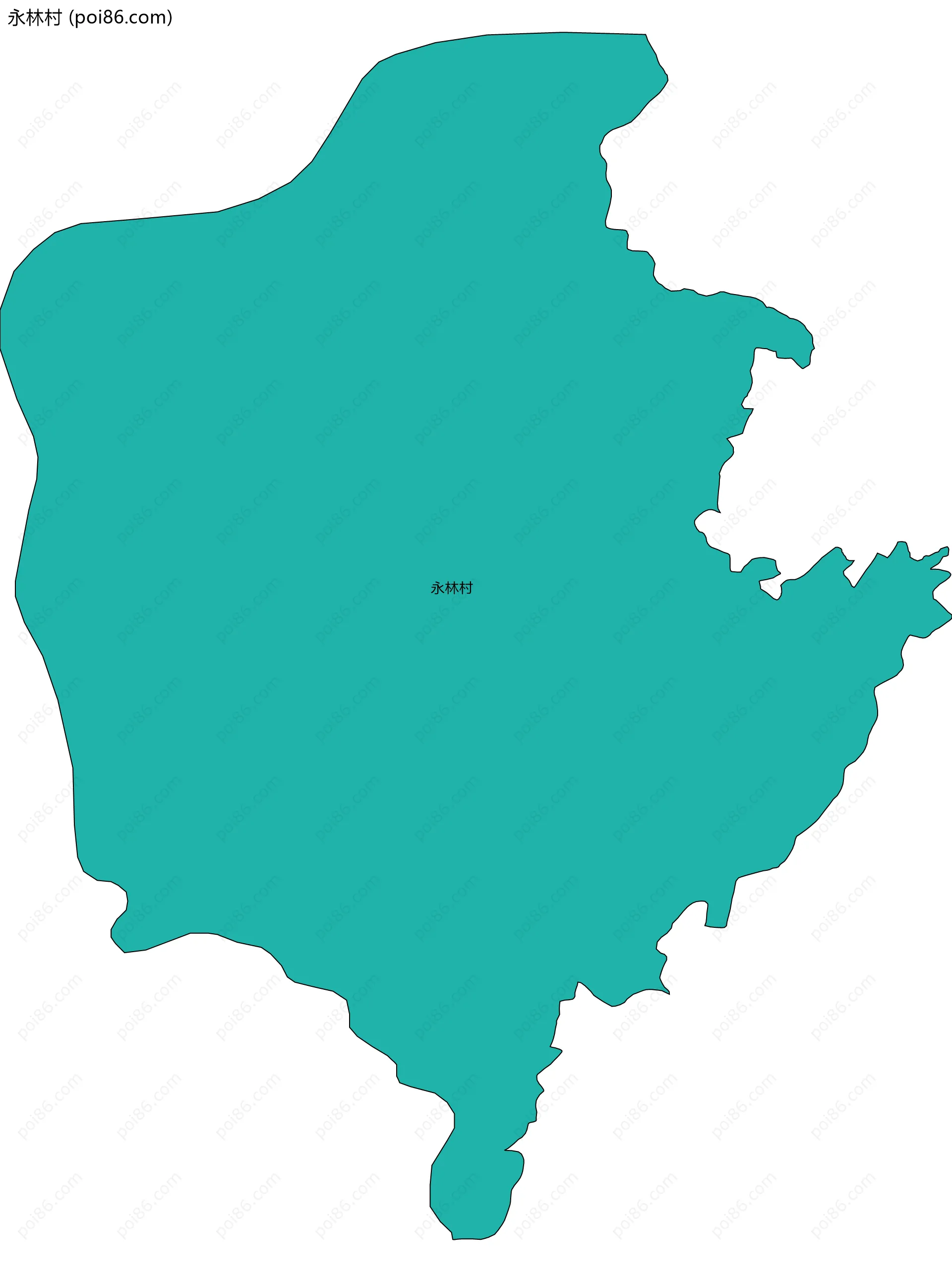 永林村边界地图