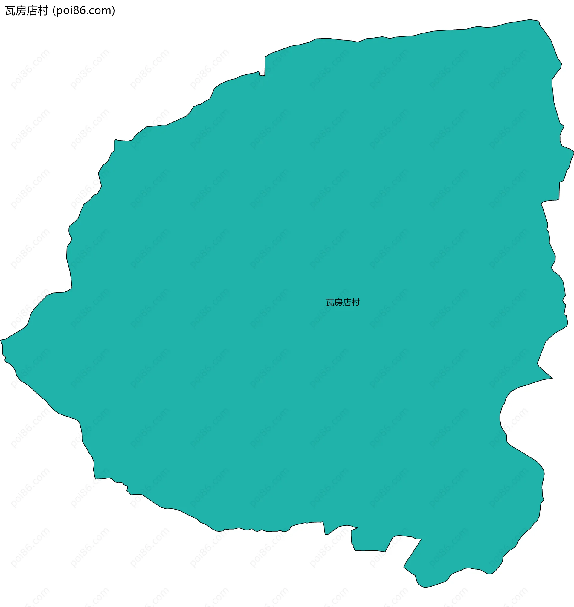 瓦房店村边界地图