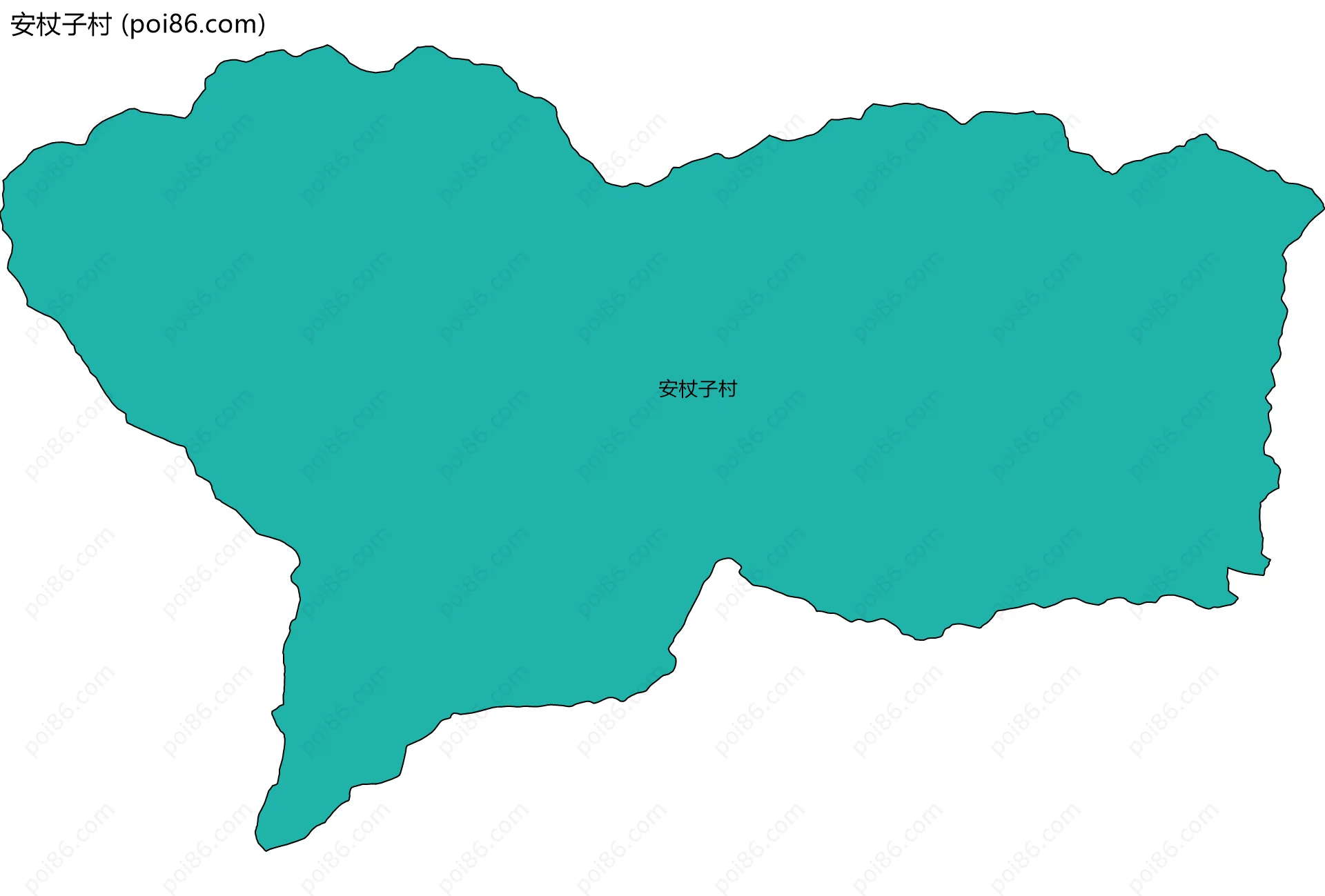 安杖子村边界地图