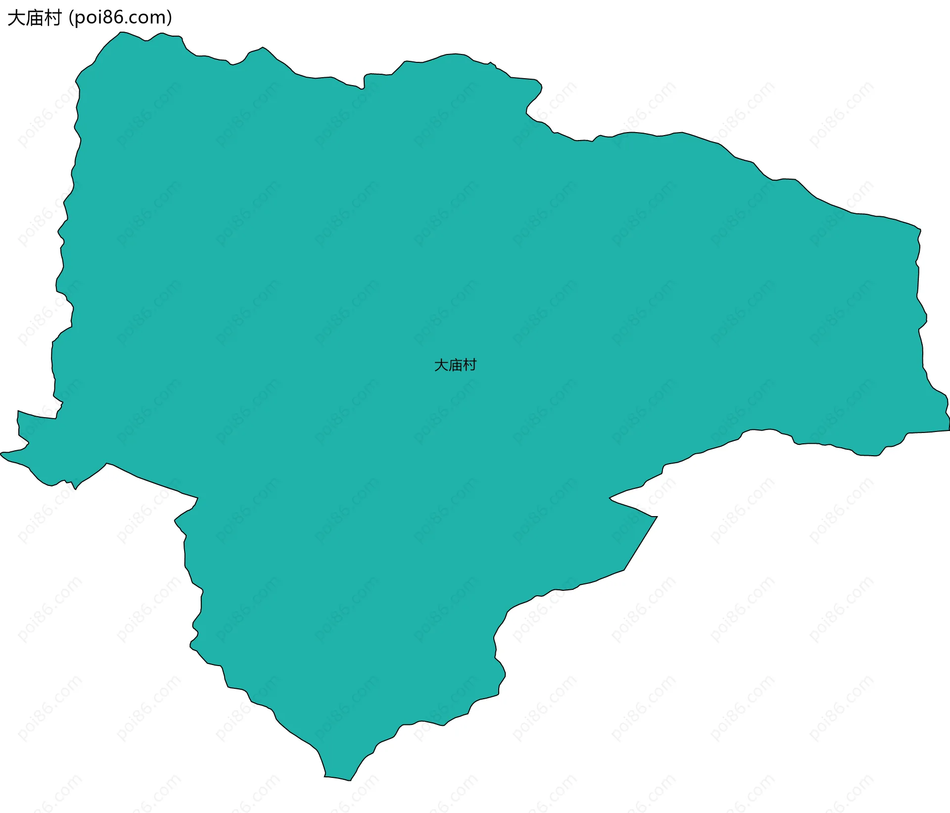 大庙村边界地图