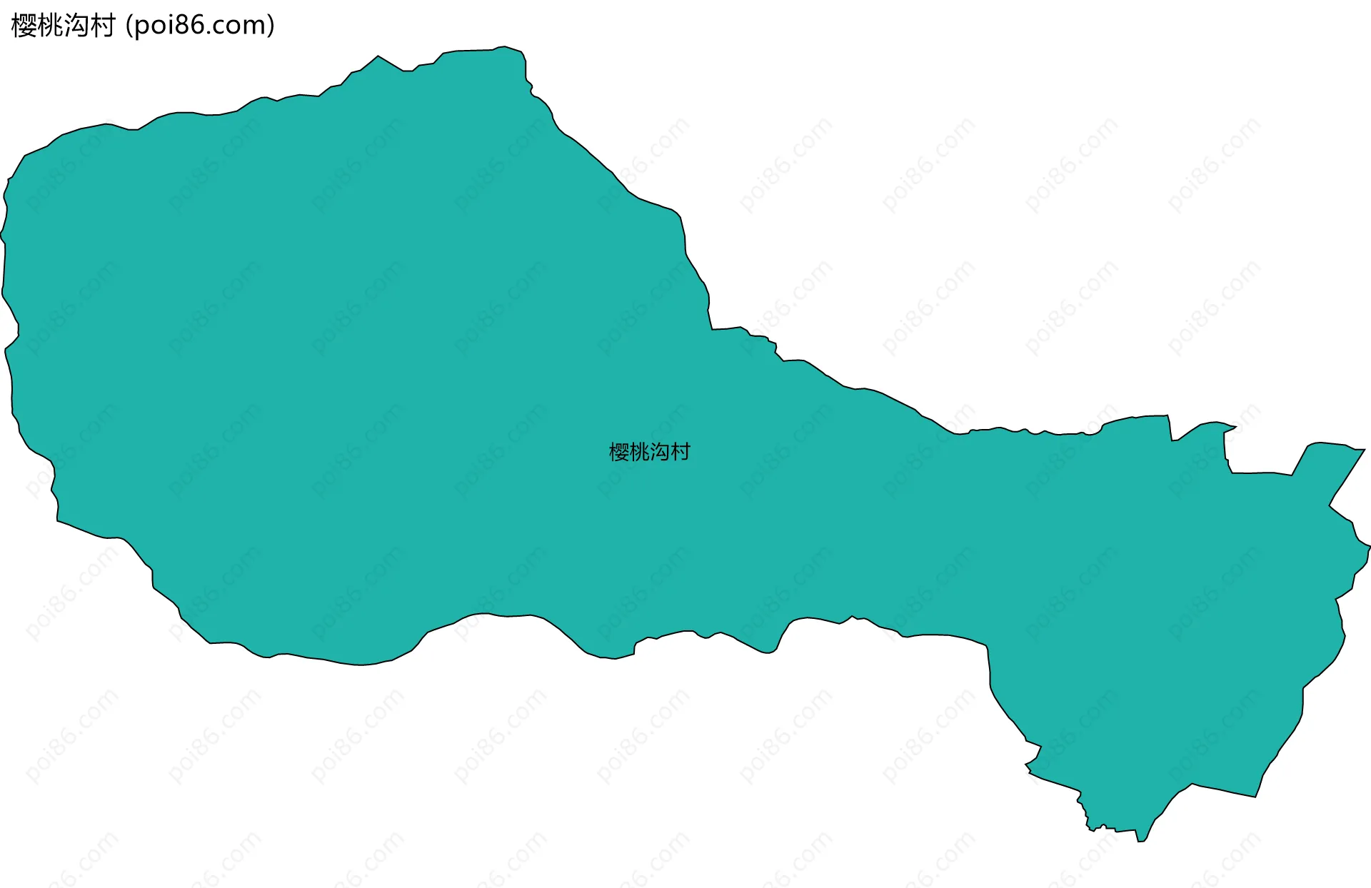 樱桃沟村边界地图