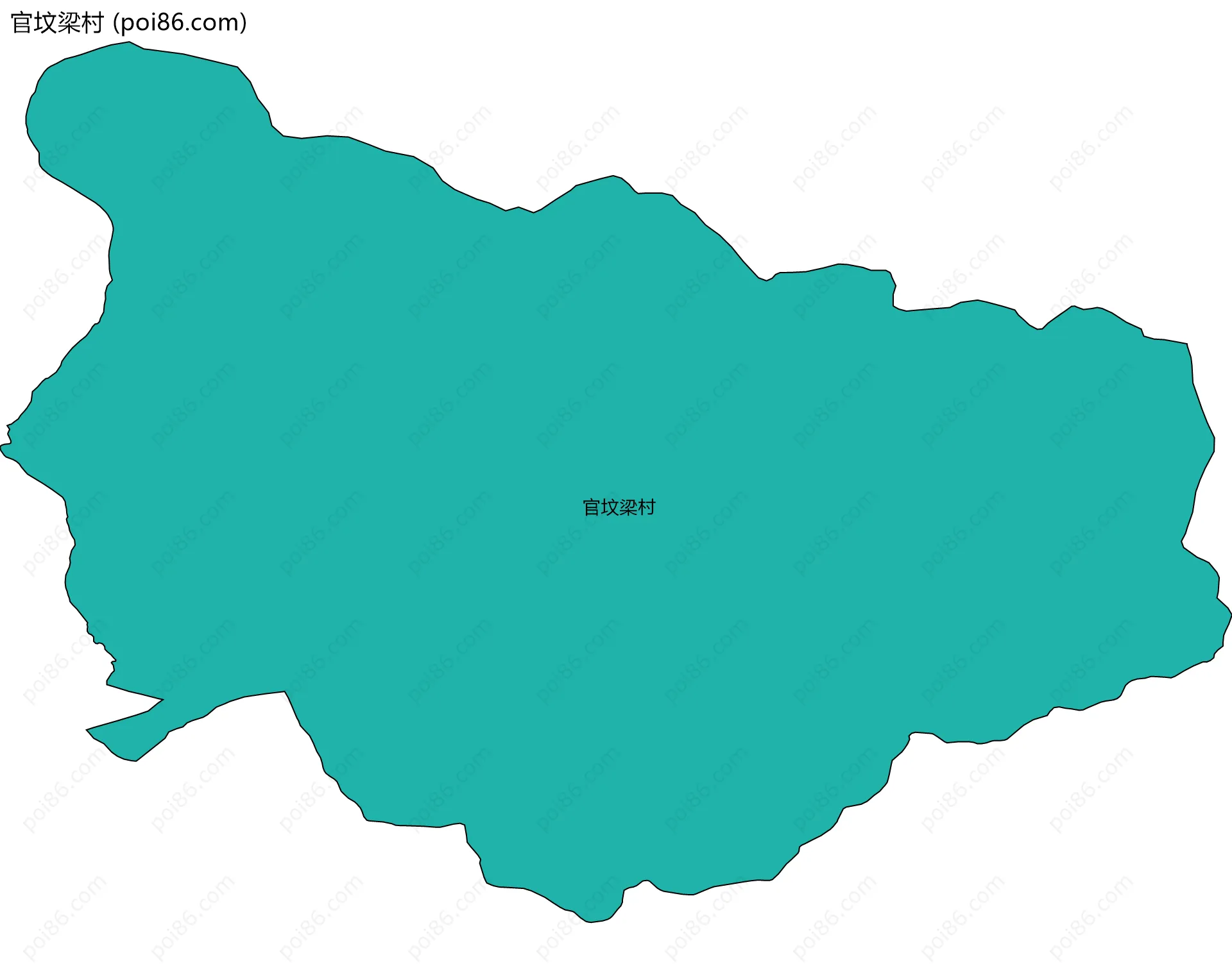 官坟梁村边界地图
