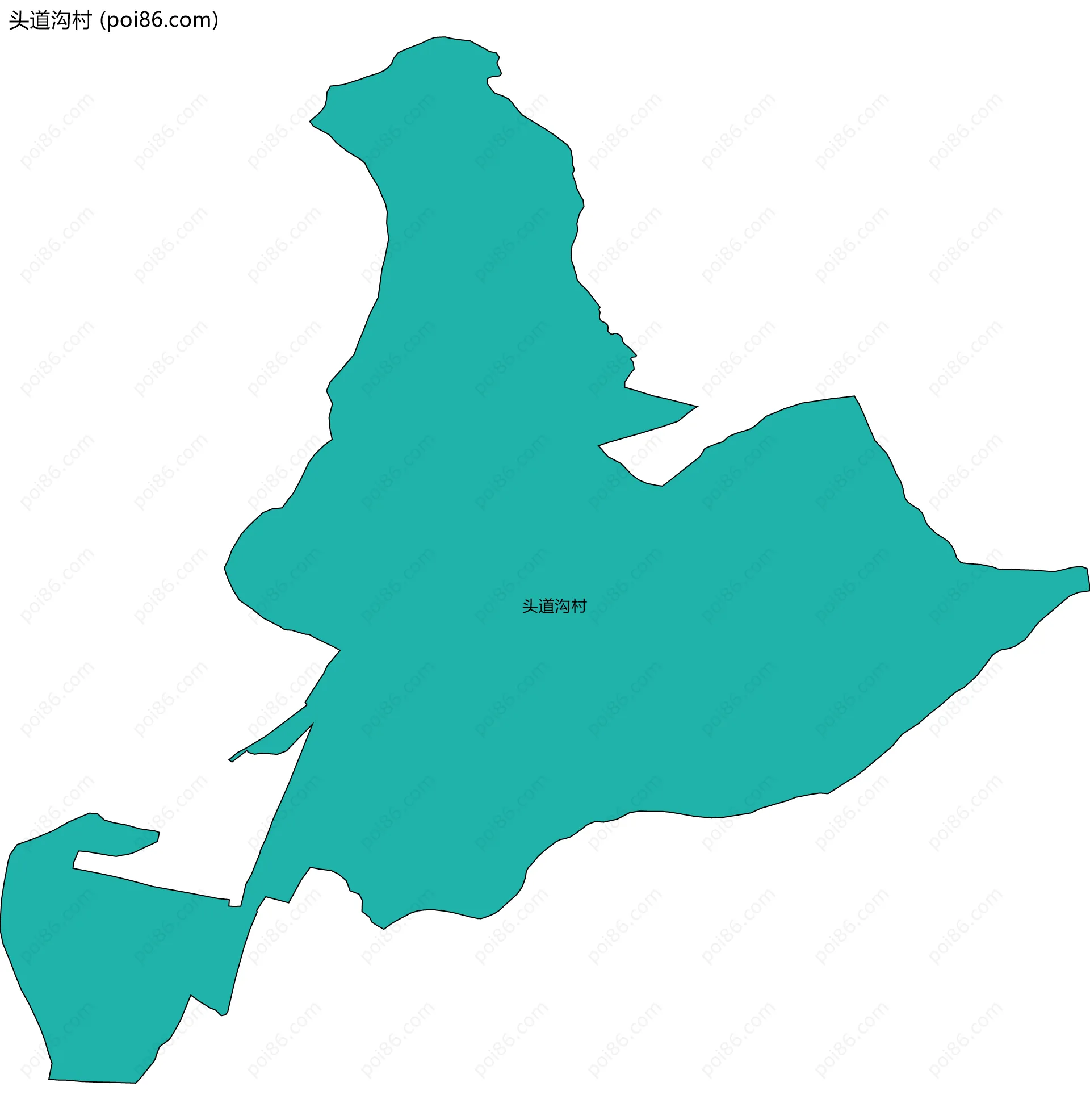 头道沟村边界地图