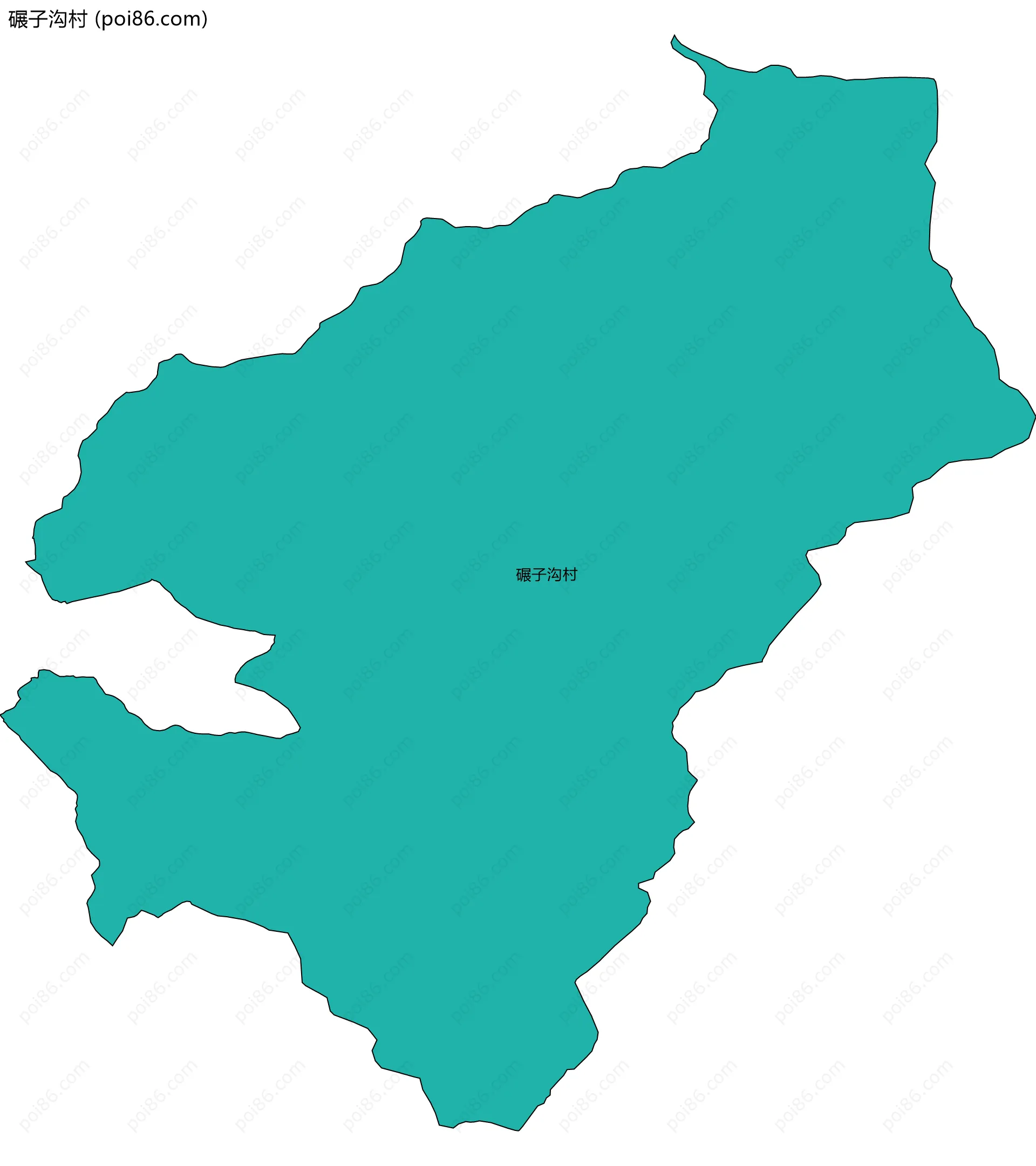 碾子沟村边界地图