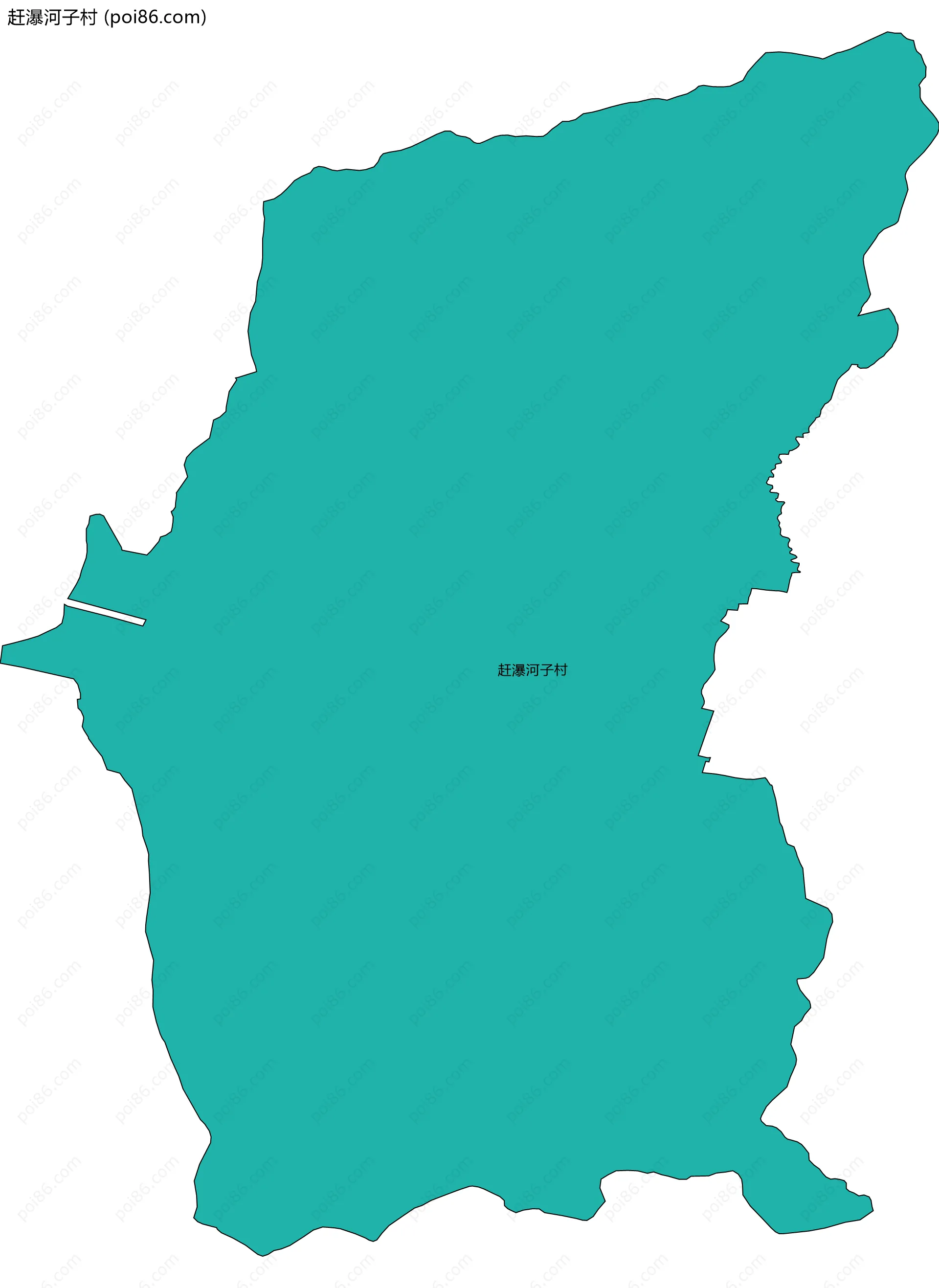 赶瀑河子村边界地图