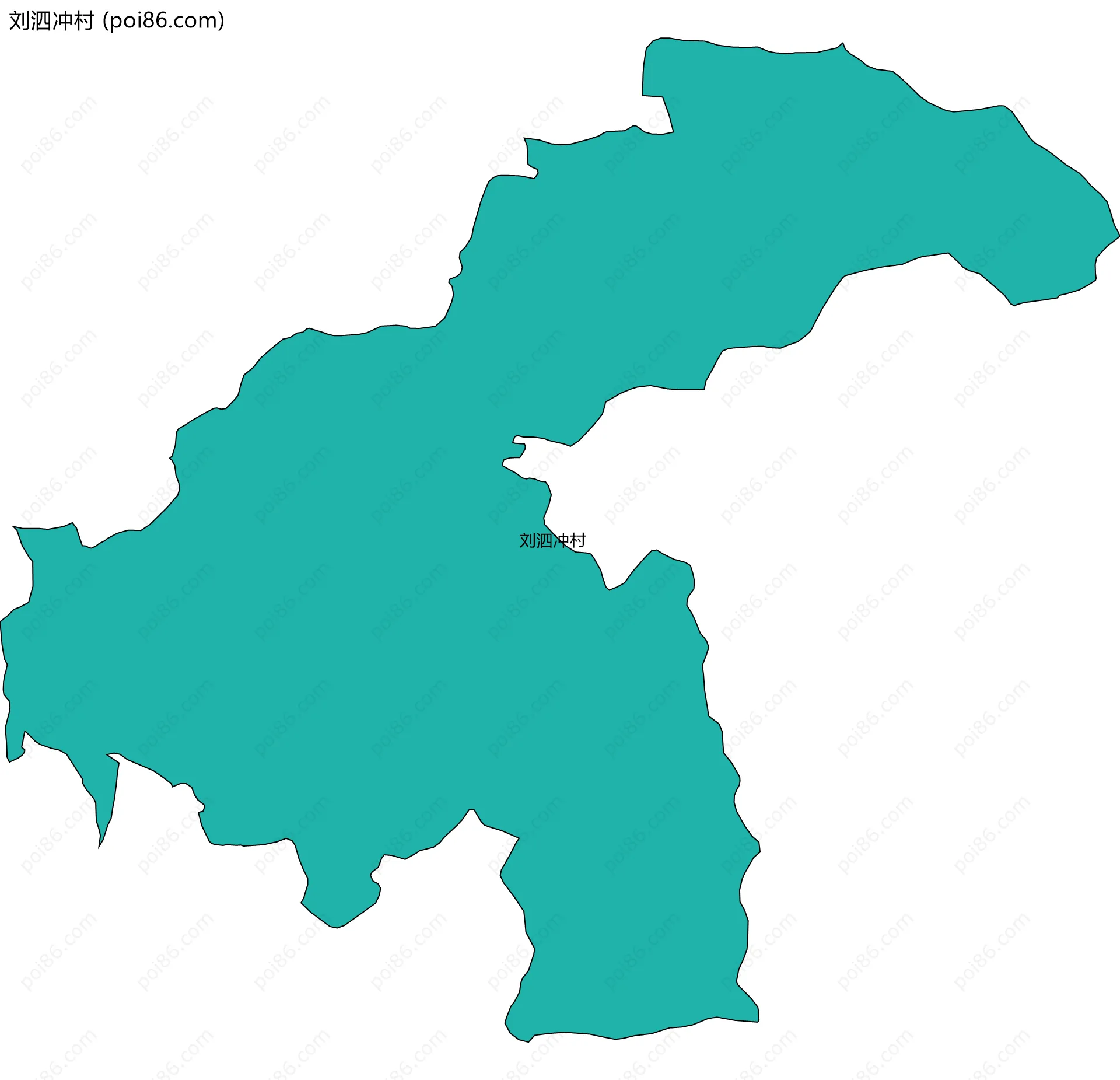 刘泗冲村边界地图