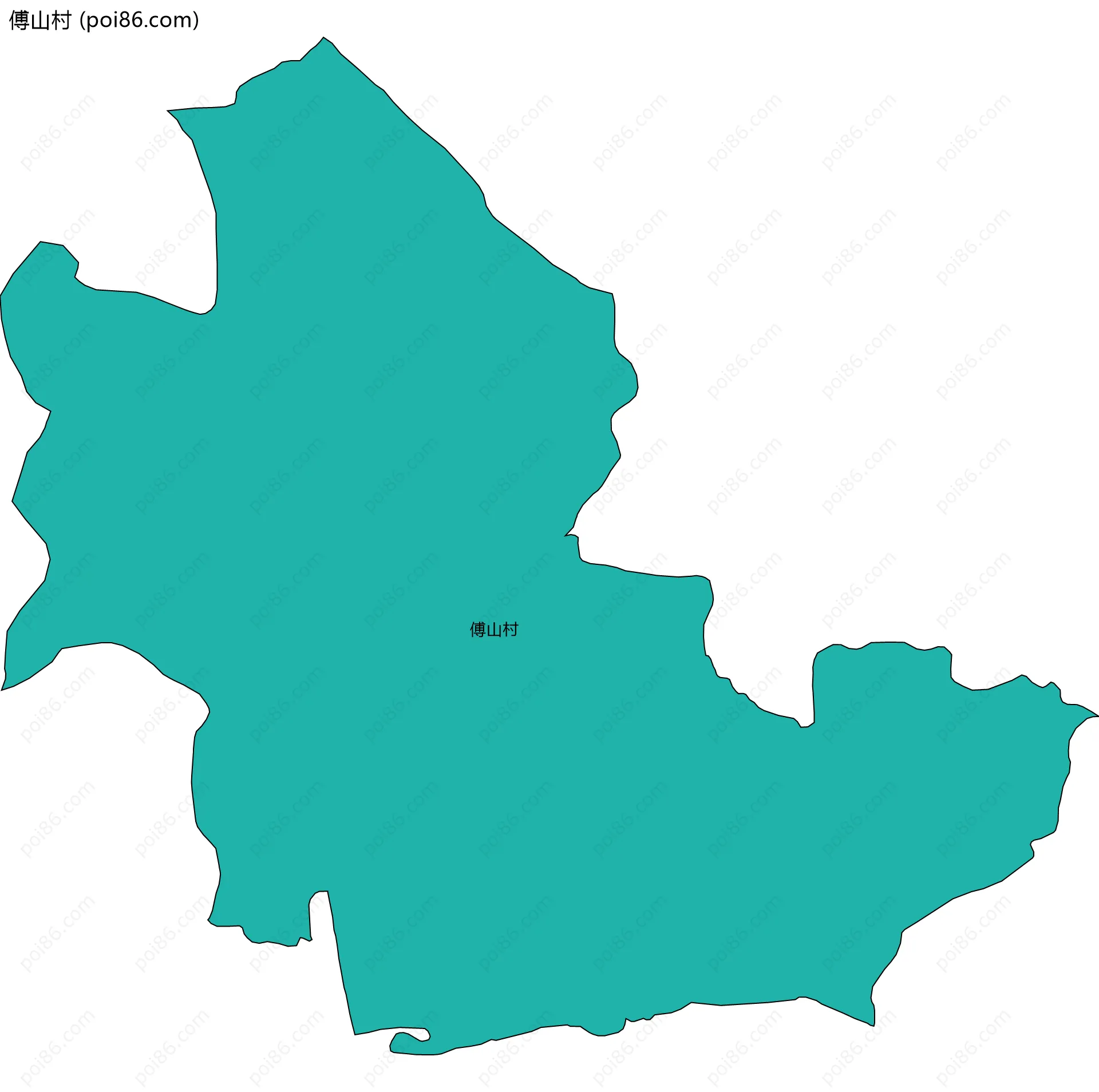 傅山村边界地图