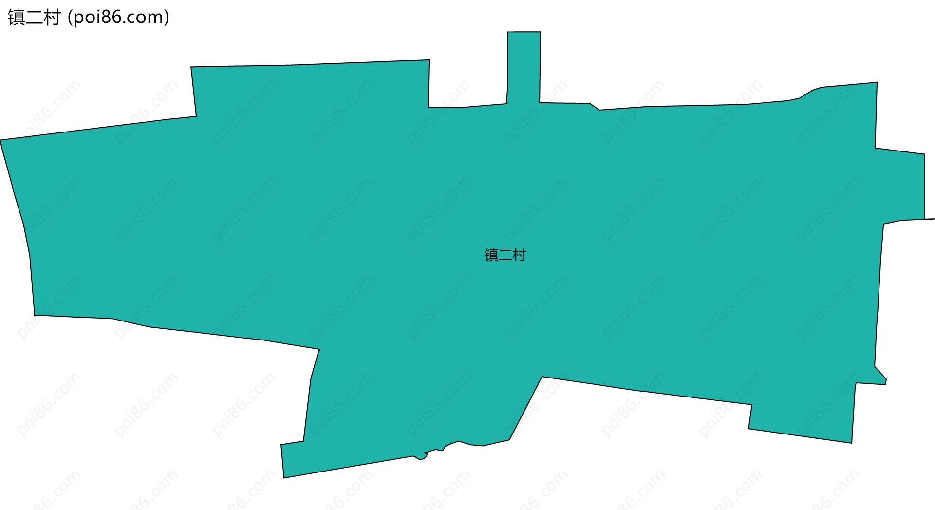 镇二村边界地图