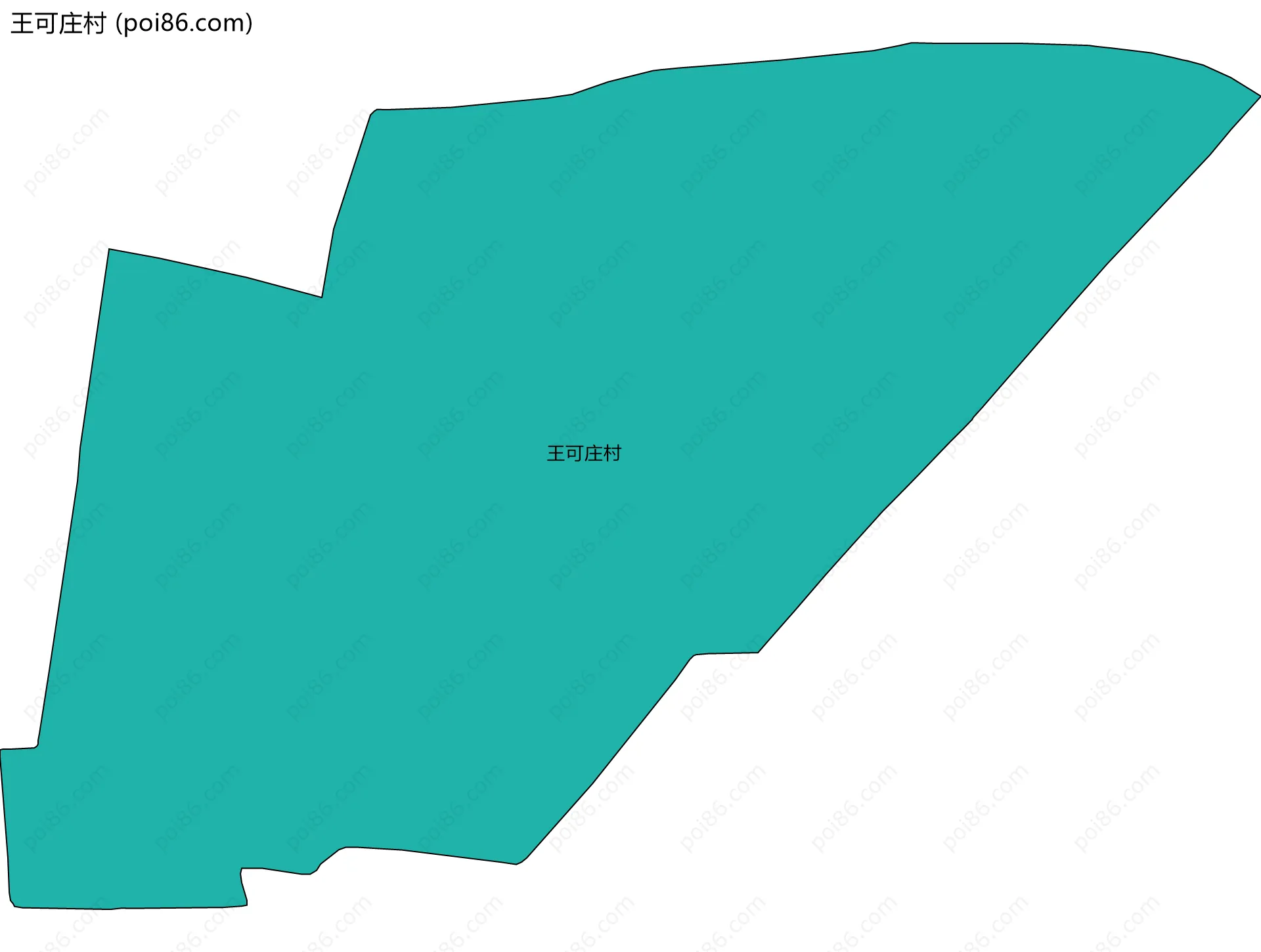 王可庄村边界地图