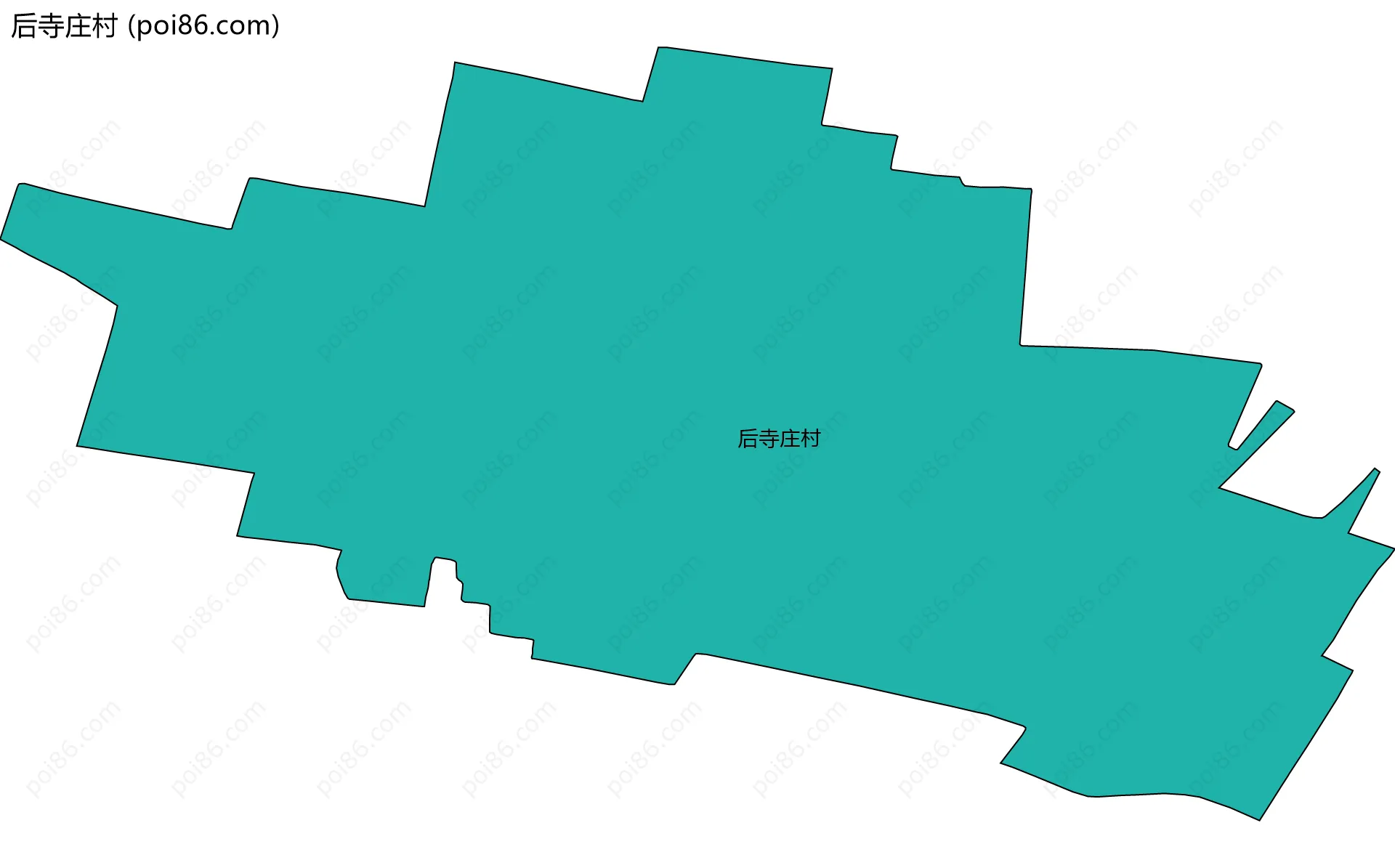 后寺庄村边界地图