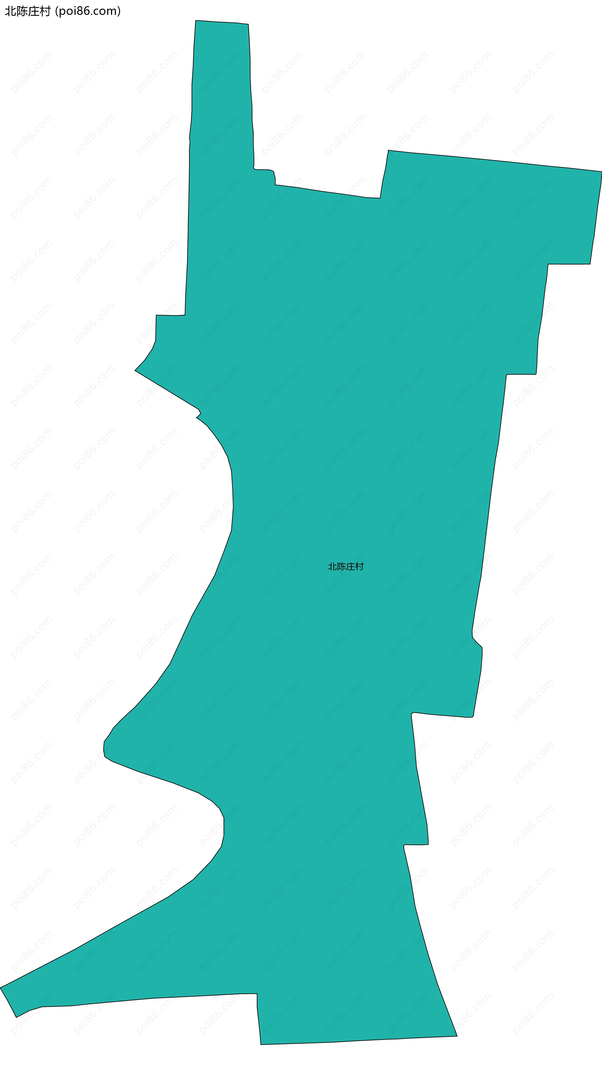 北陈庄村边界地图