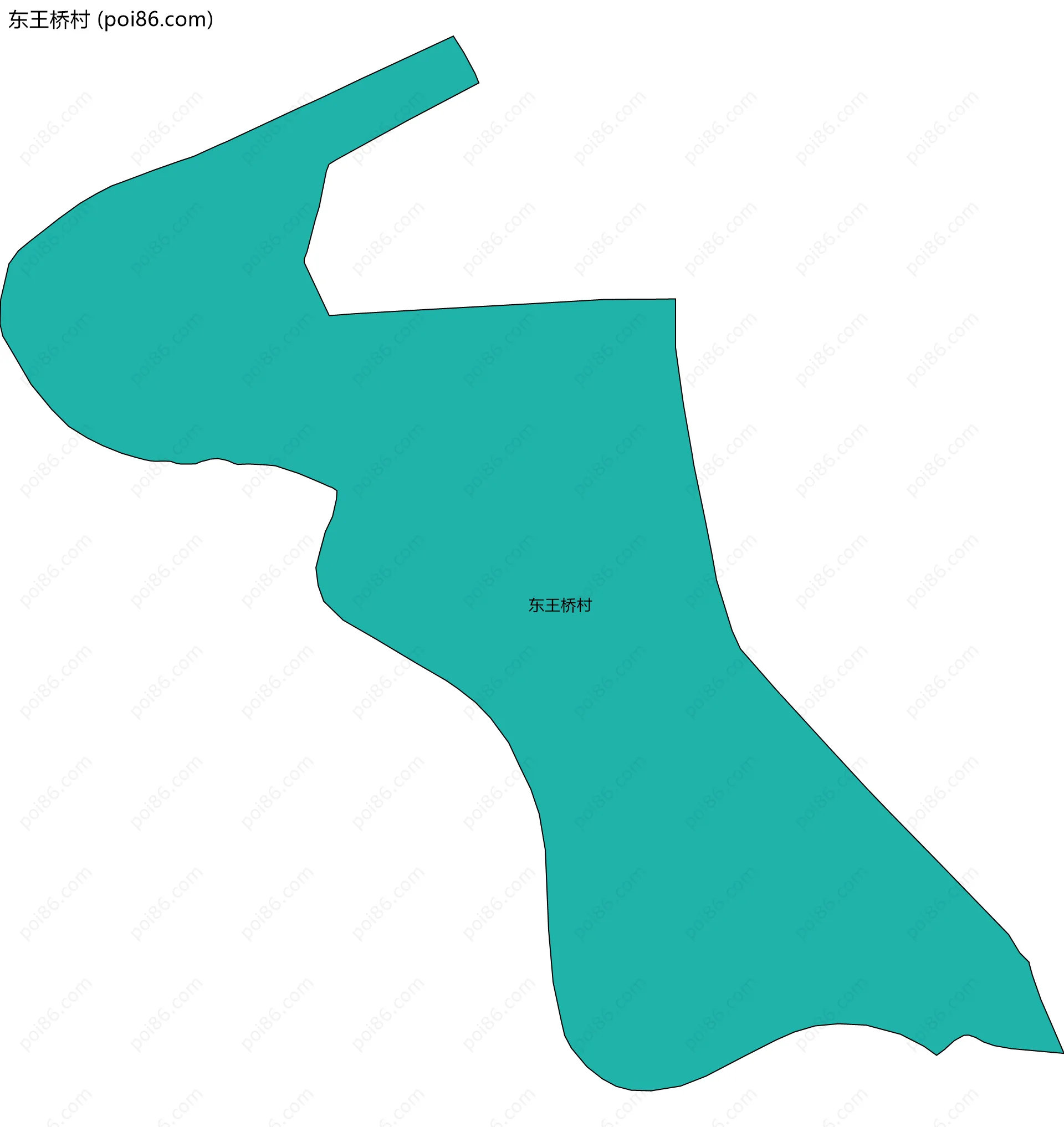 东王桥村边界地图