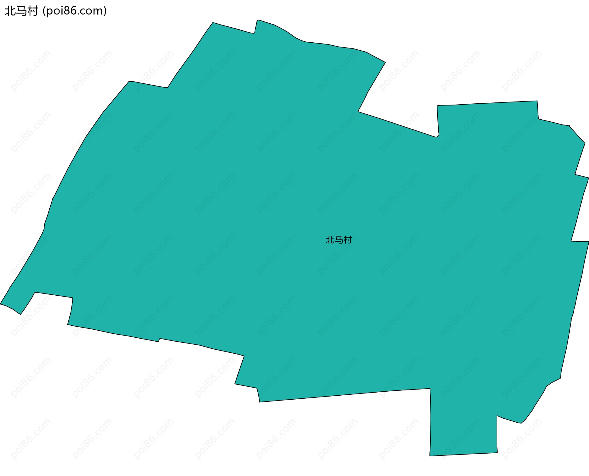 北马村边界地图